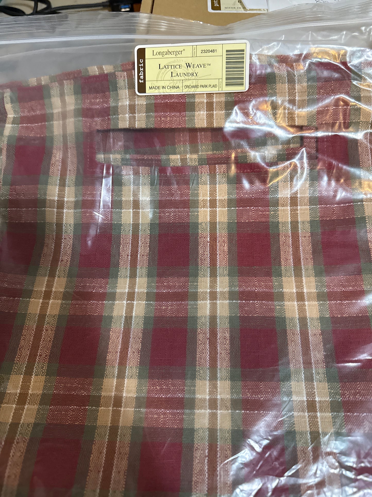 Longaberger lattice weave laundry in orchard park plaid.