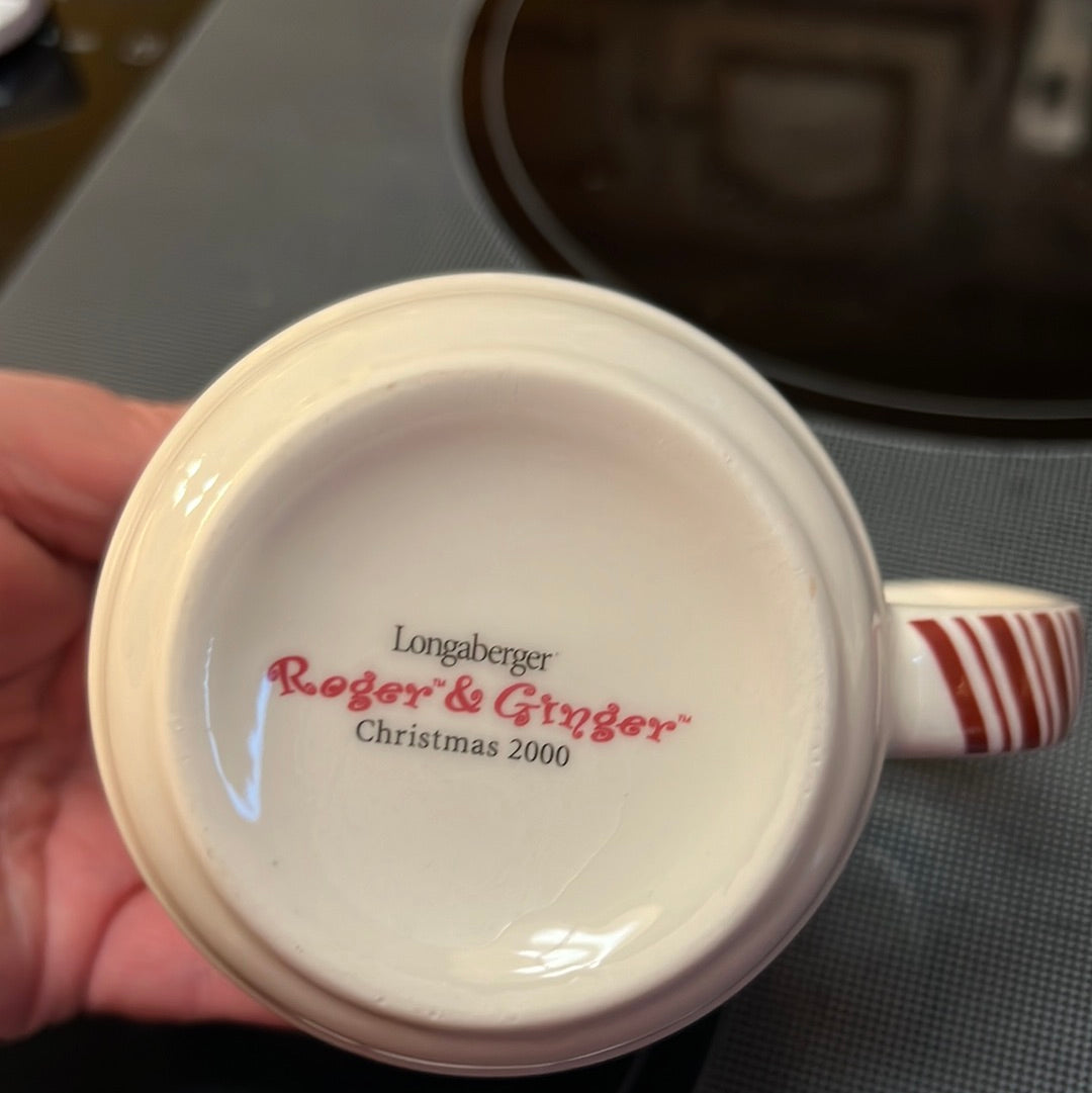 Longaberger Roger and Ginger Christmas 2000 mug