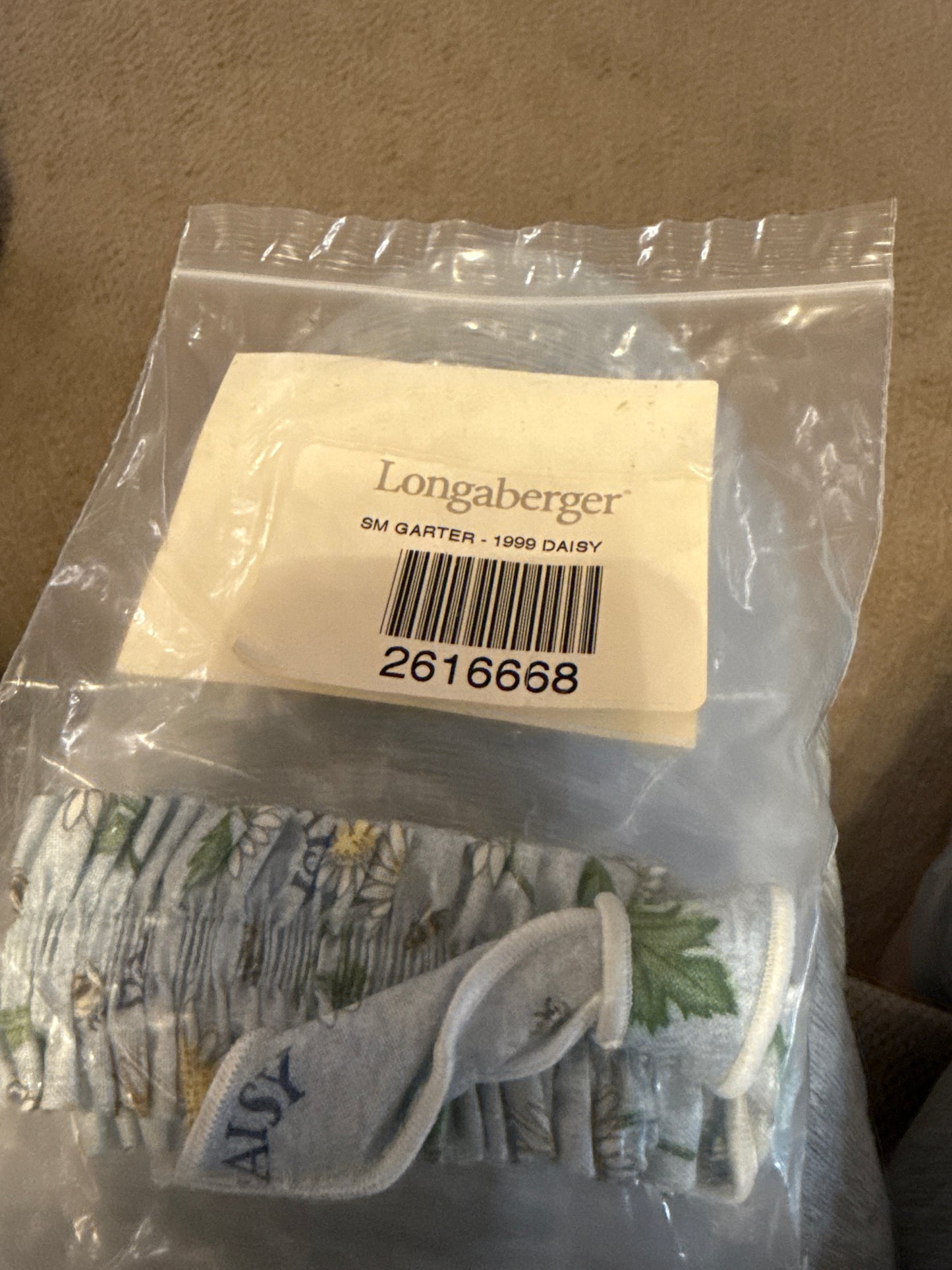 Longaberger small garter in daisy