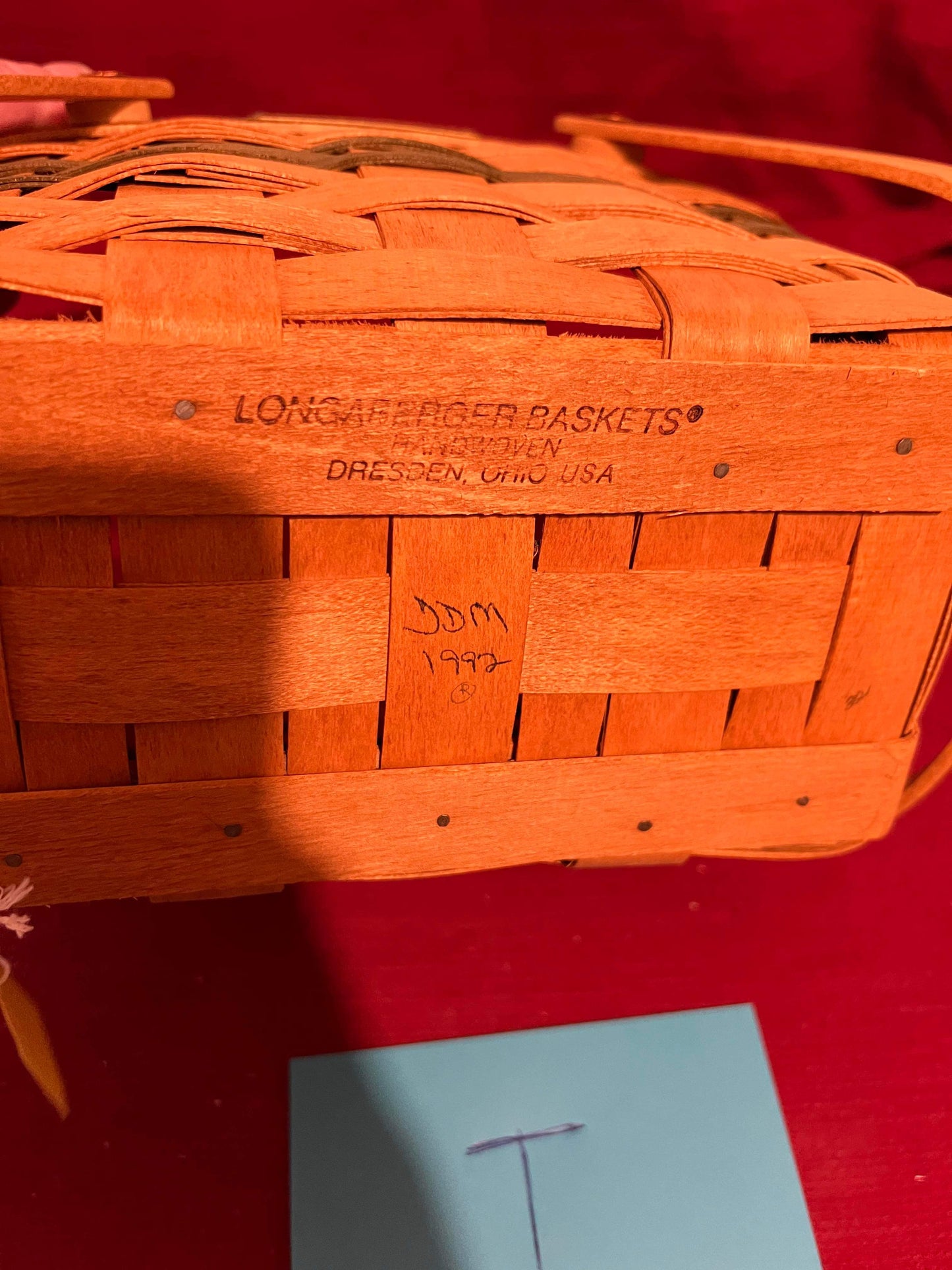 Longaberger 1992 Edition Seasons Greeting Basket