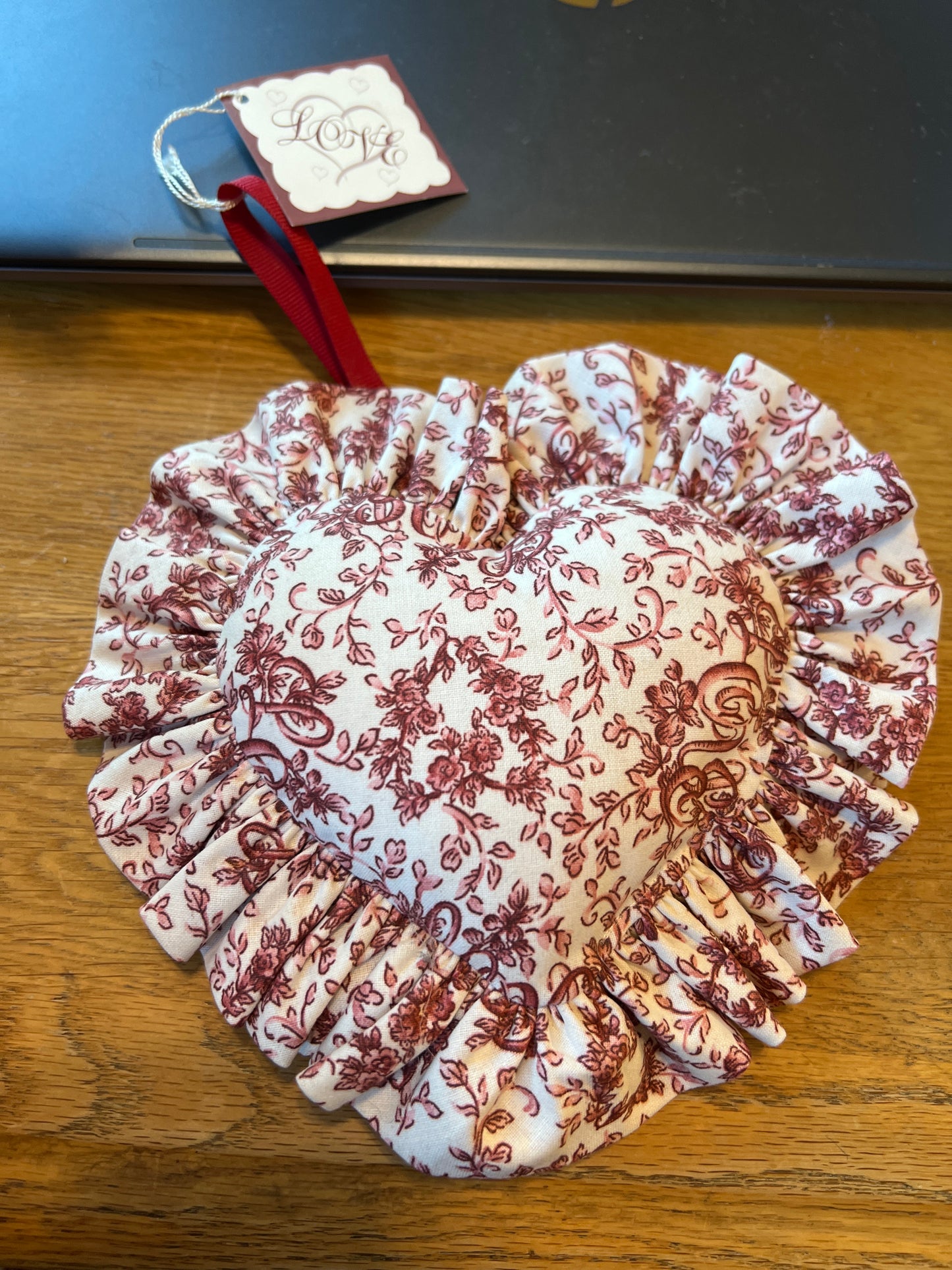 Longaberger heart pillow in red