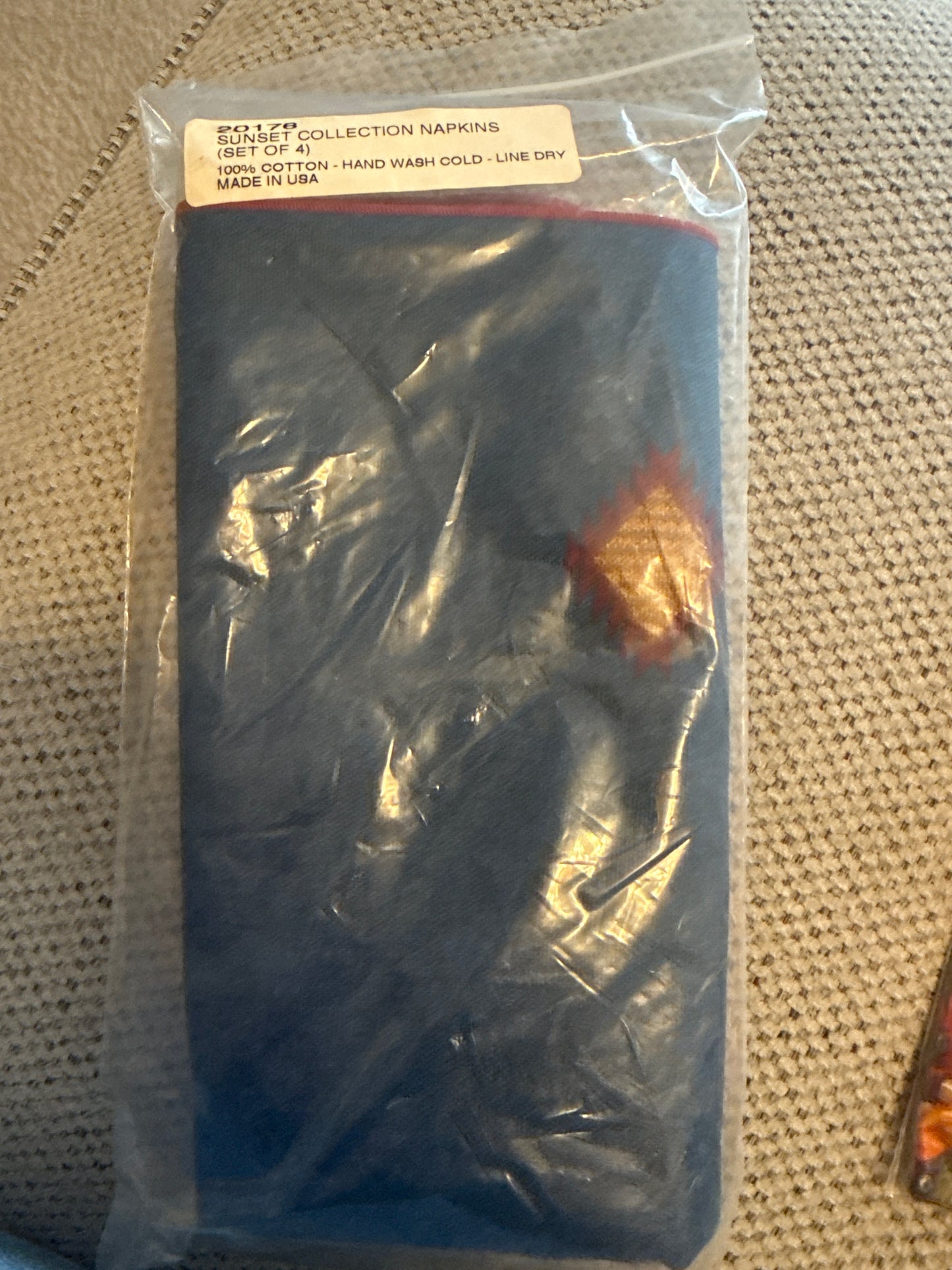 Longaberger set of 4 napkins in sunset