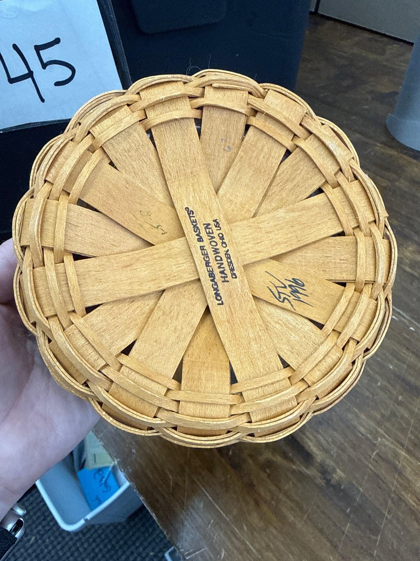 Longaberger 1997 inaugural basket with protector