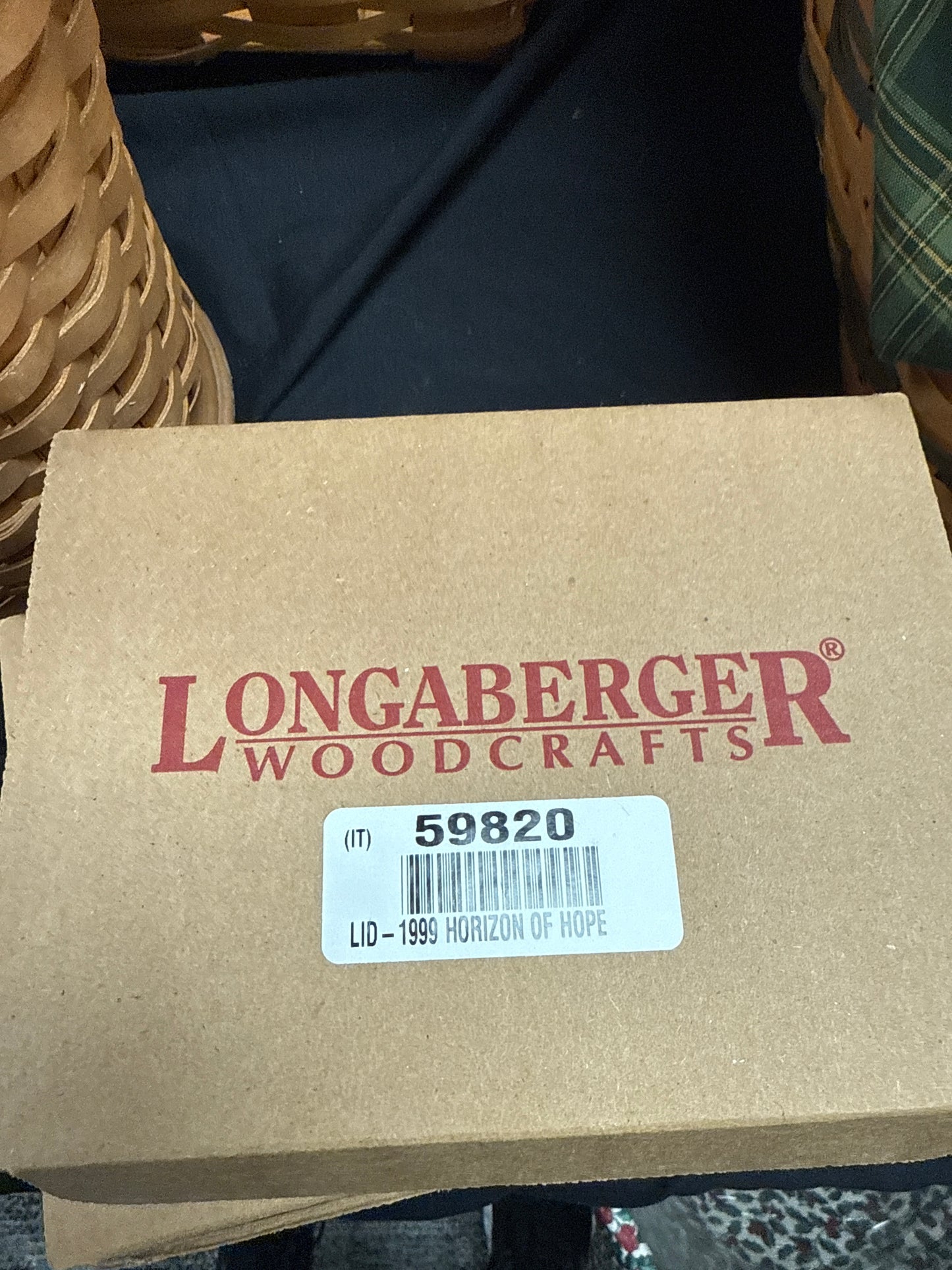 Longaberger 1999 horizon of hope lid