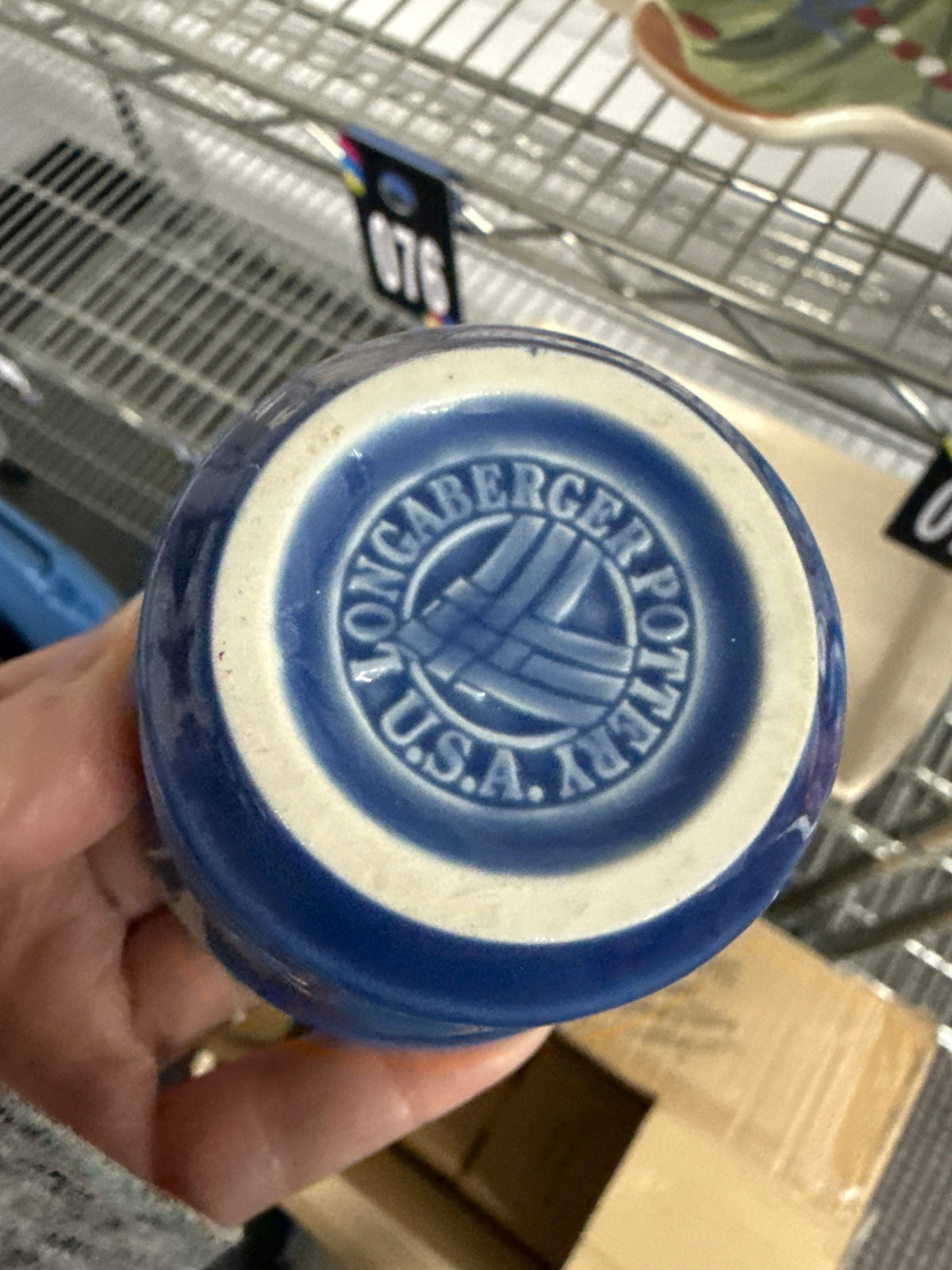 Longaberger votive in cornflower