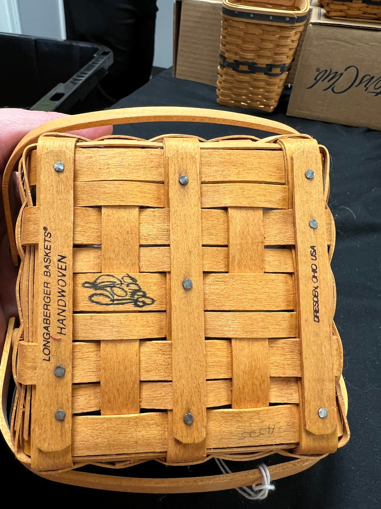 Longaberger J.W. Collection Miniature 2002-2003 Edition Cake Basket with Liner