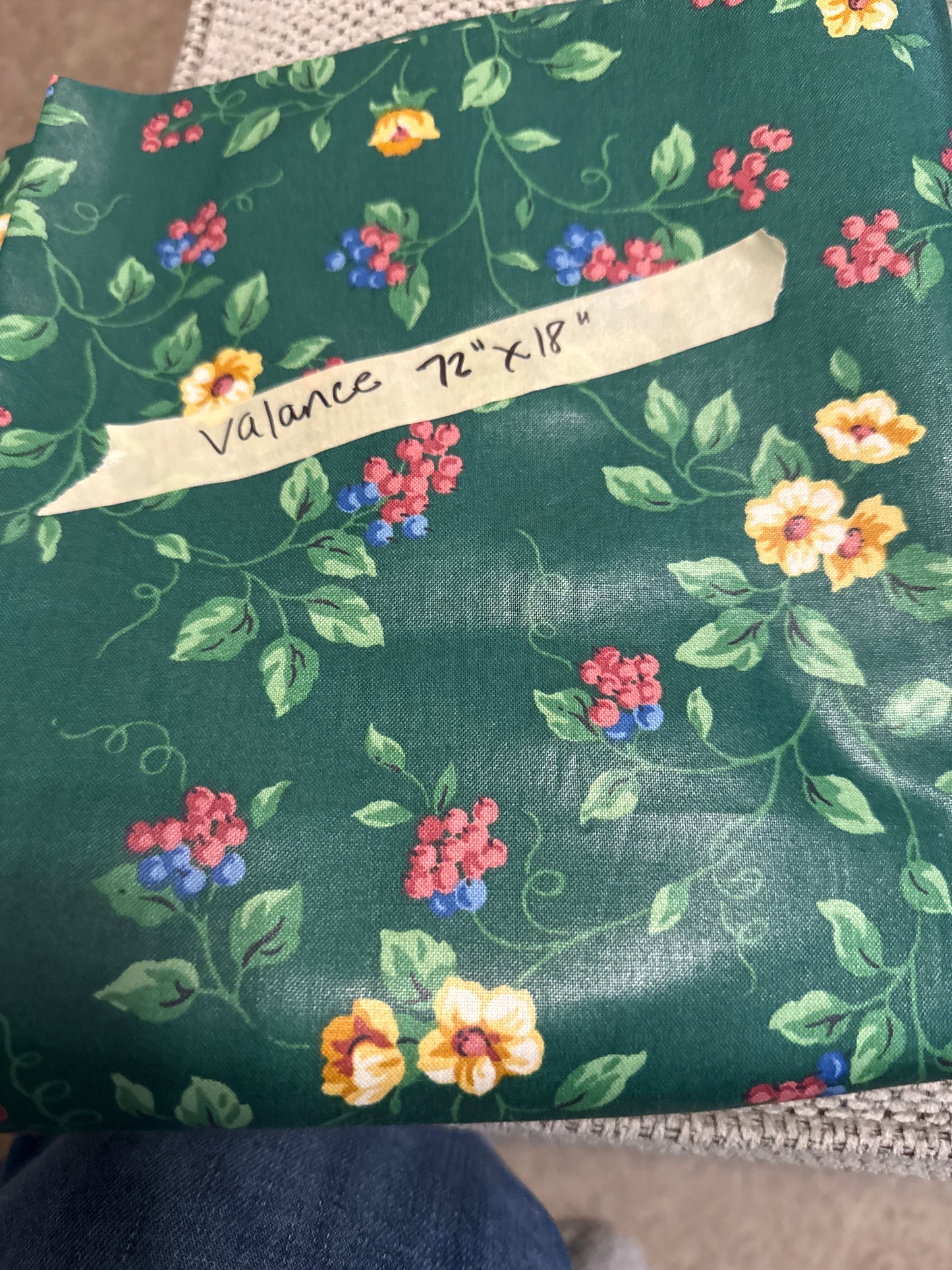 Longaberger valance 72”x18”