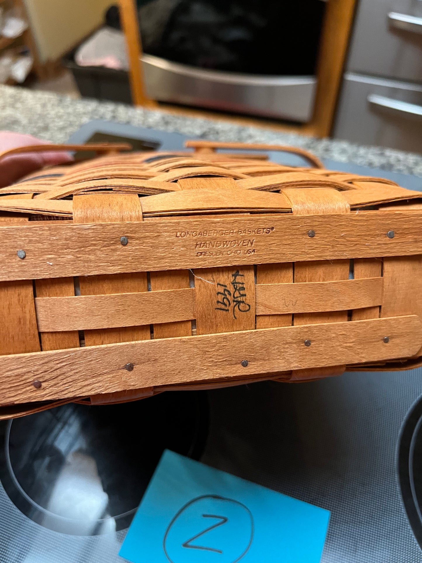 Longaberger Tall Key Basket with Liner and Protector