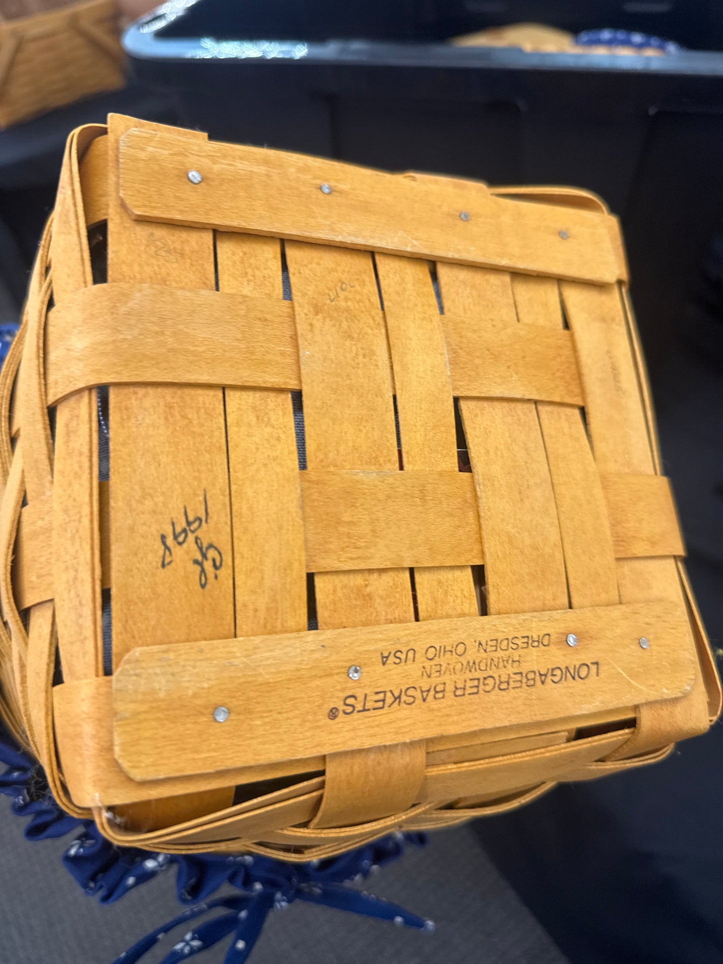 Longaberger 9” measuring basket with liner