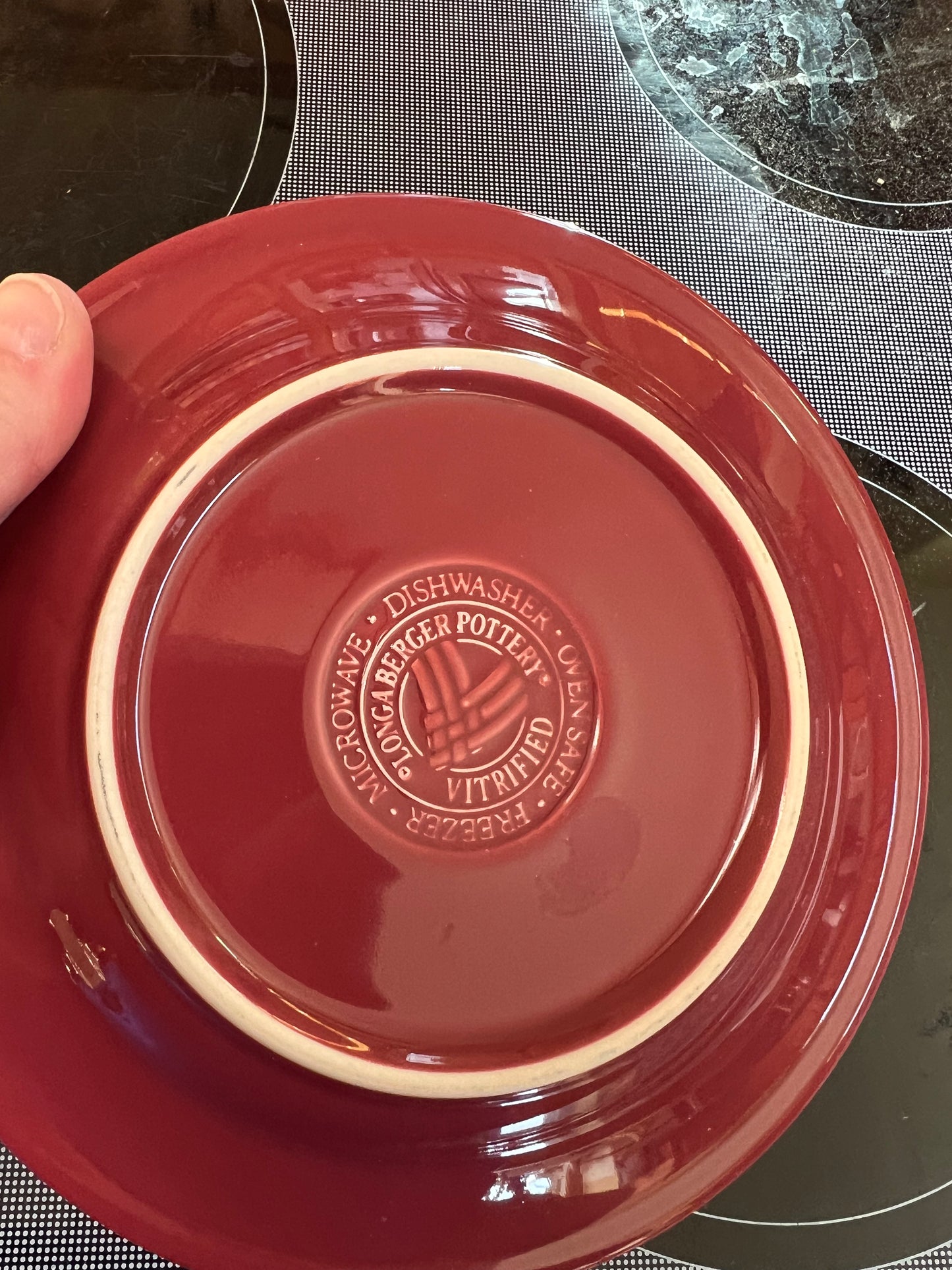 Longaberger bread & butter plate in paprika