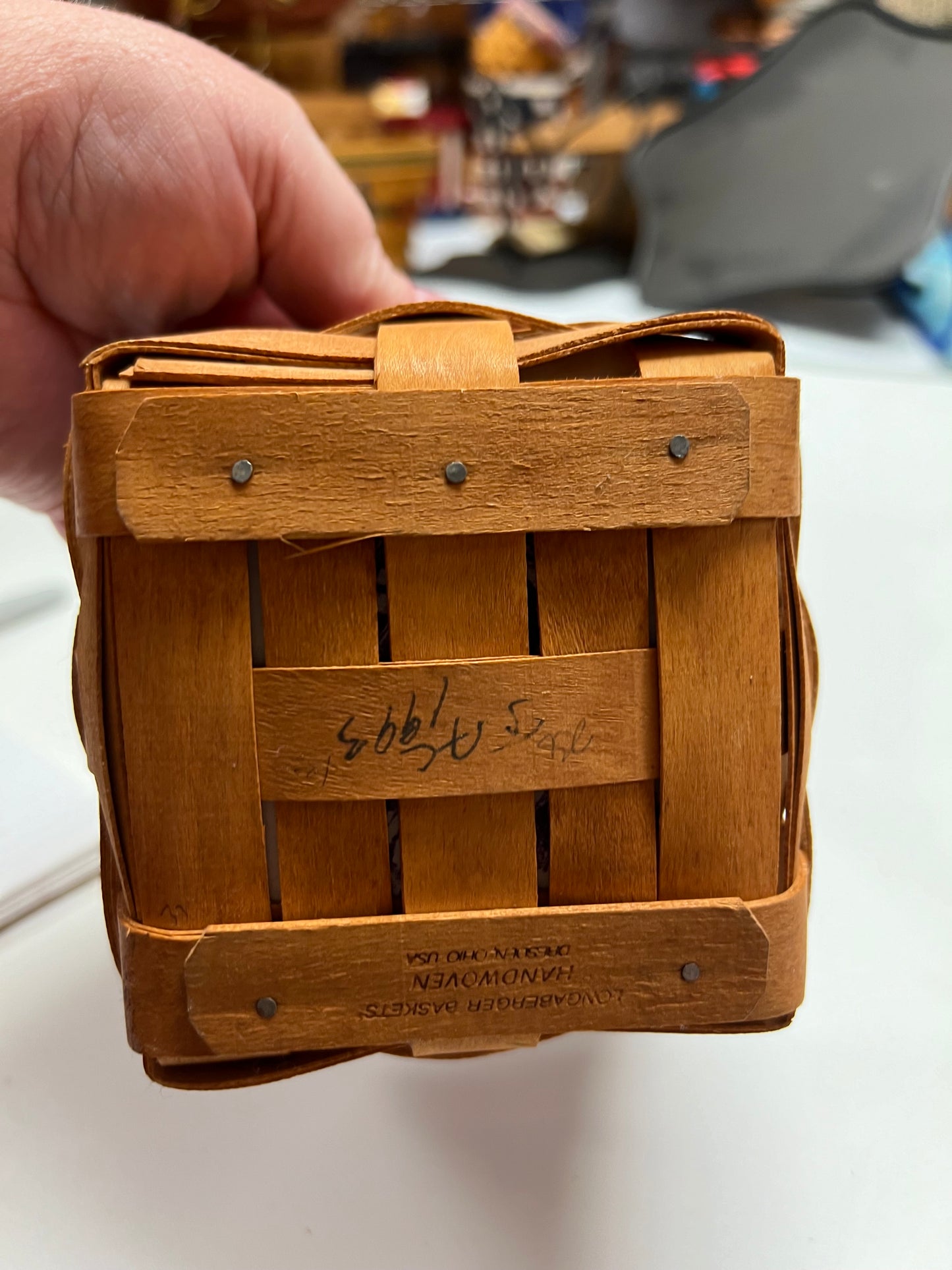 Longaberger 1993 inaugural basket with protector