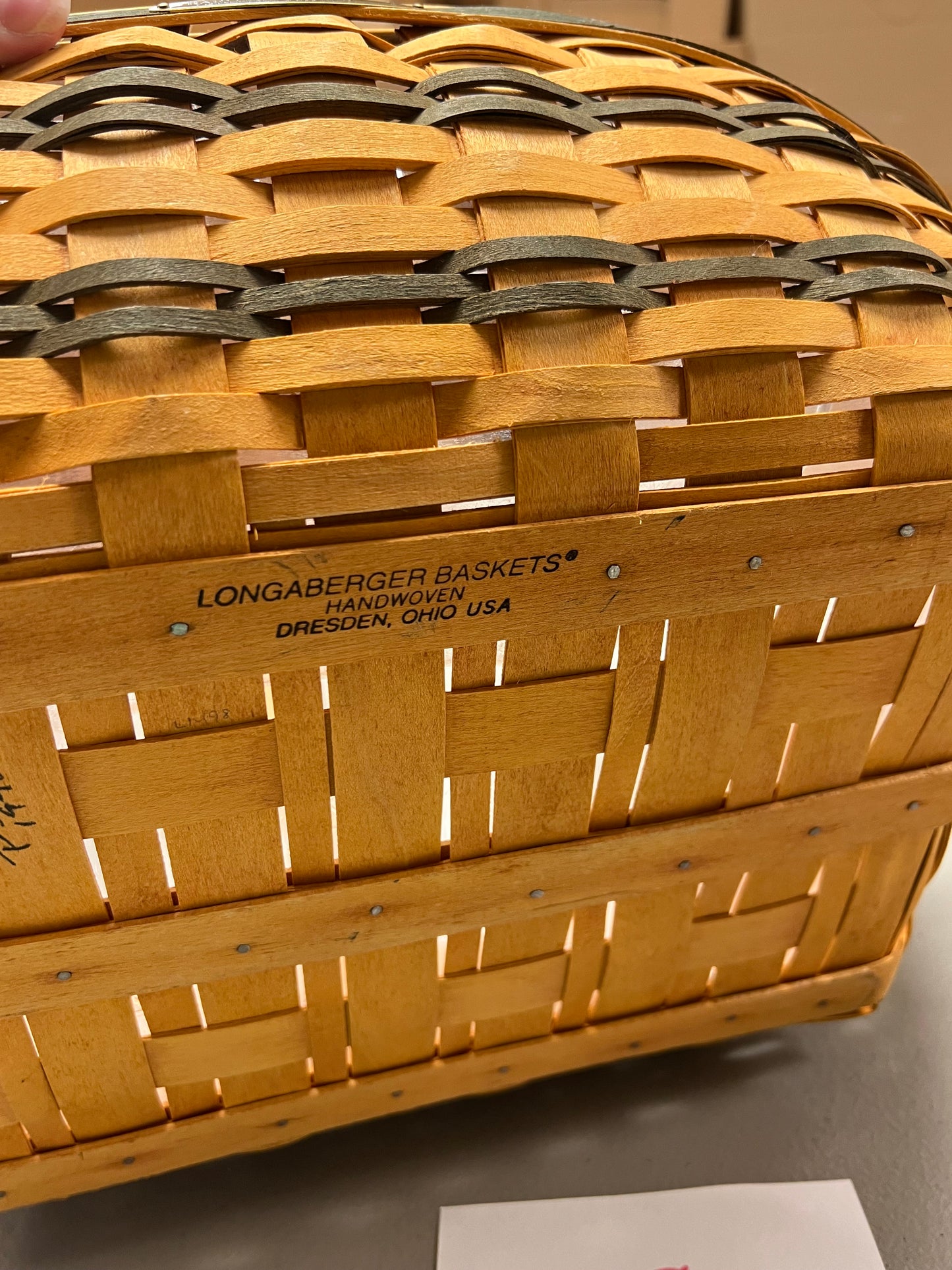 Longaberger Traditions collection hospitality basket with protector