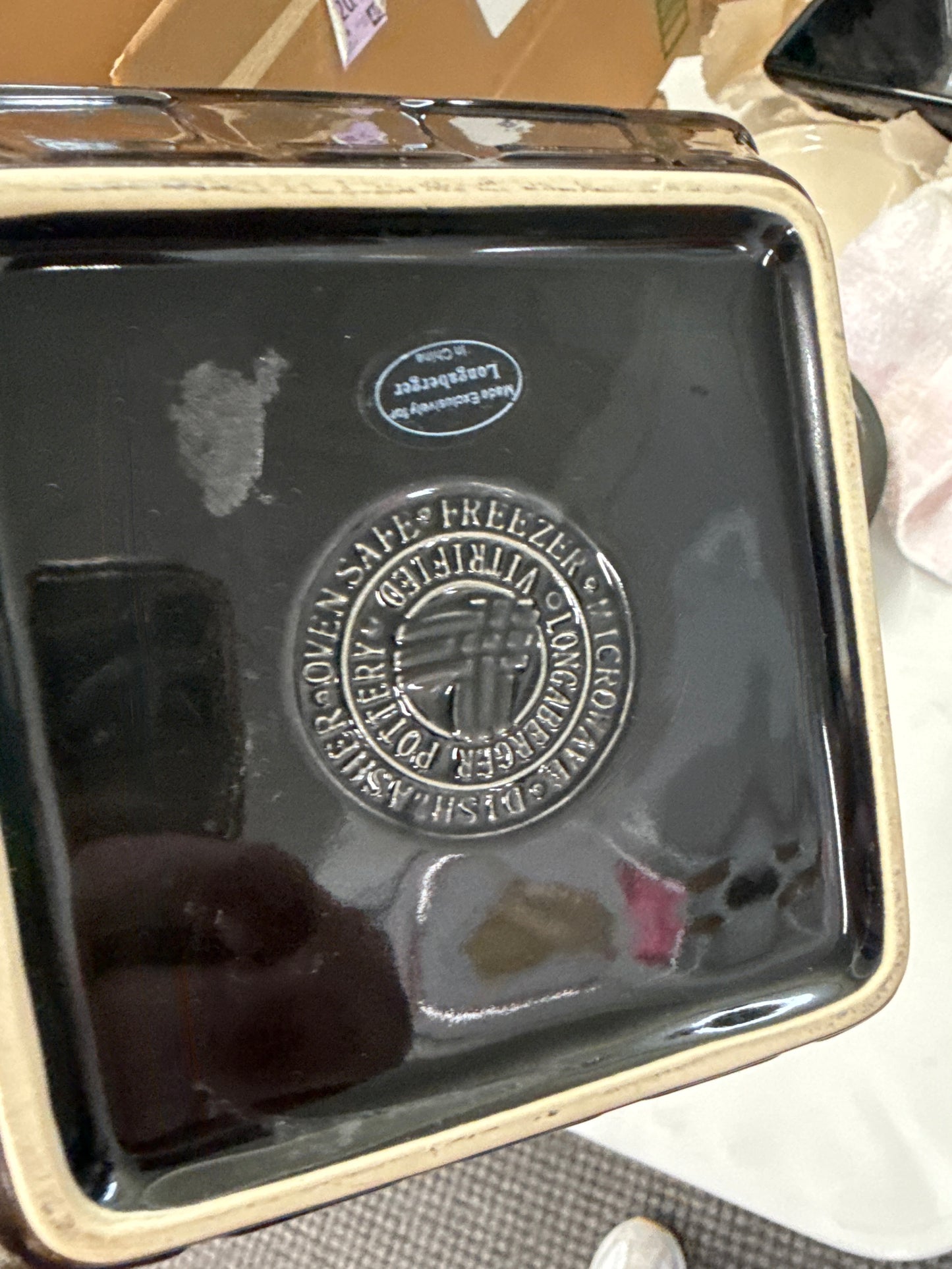 Longaberger Large flare bowl in ebony