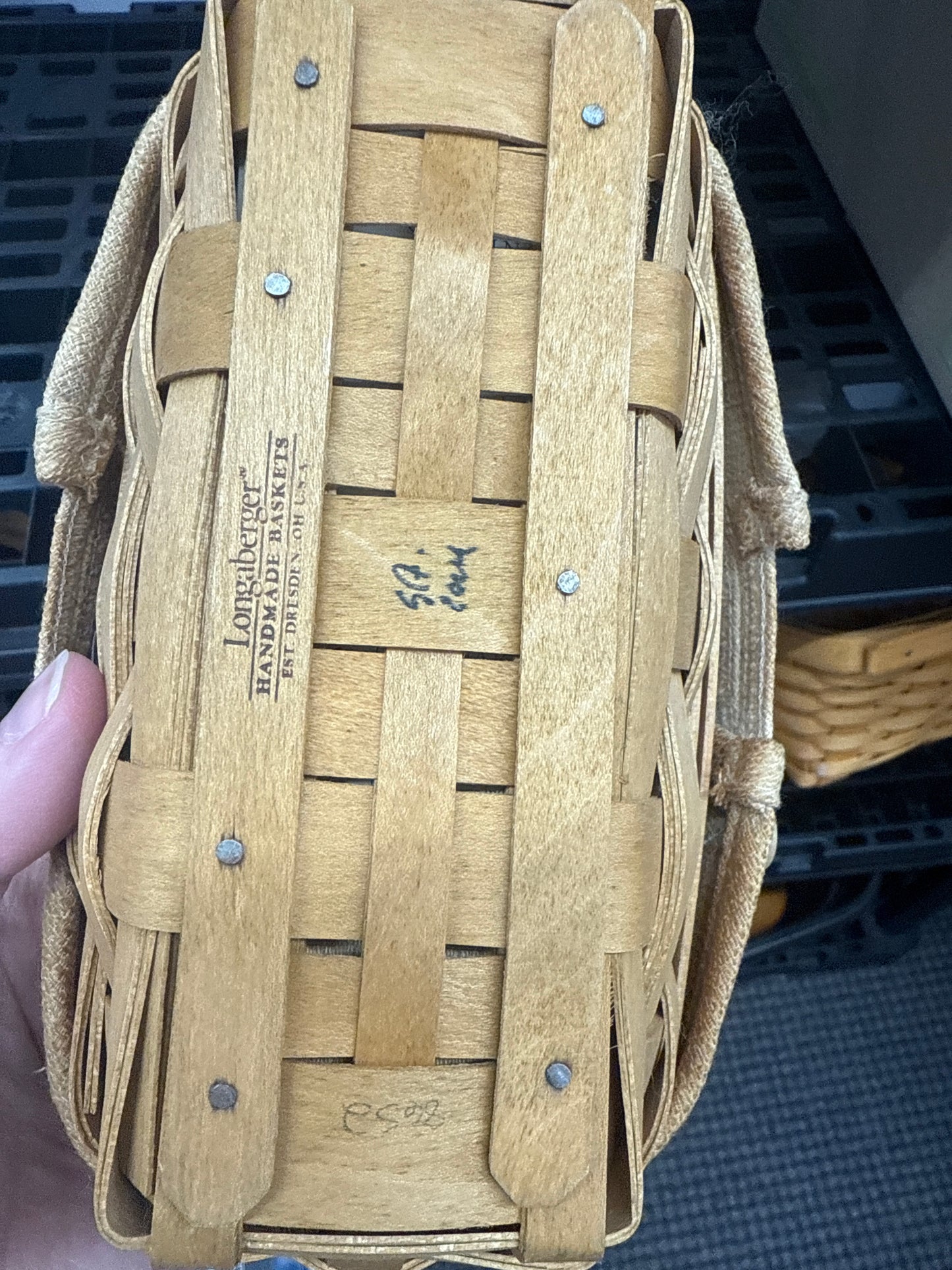 Longaberger 2004 thank you basket with liner and protector