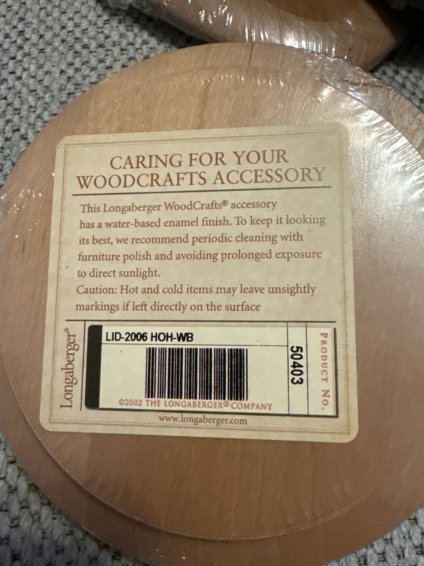 Longaberger 2006 horizon of hope lid in warm brown
