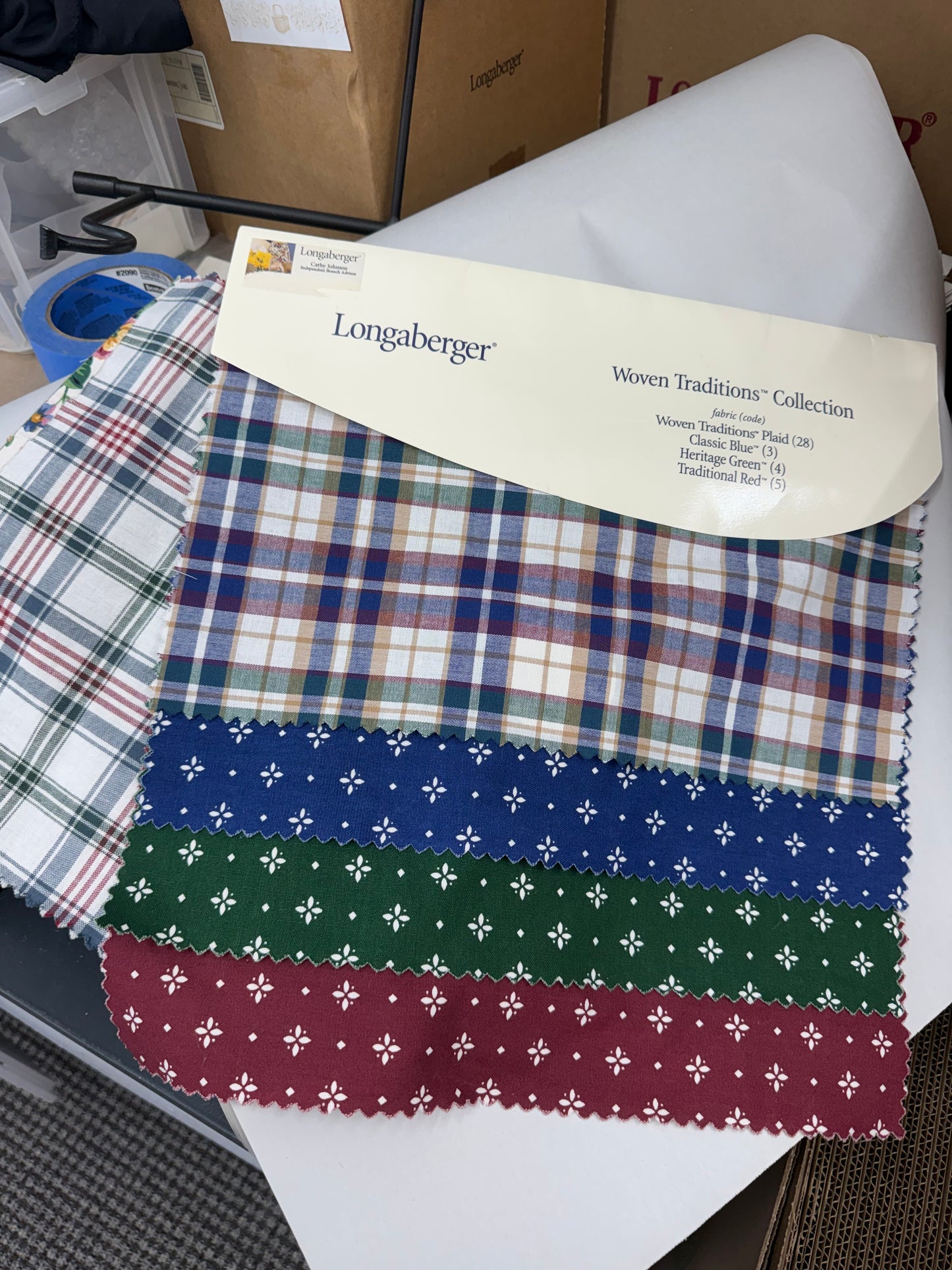 Longaberger fabric samples