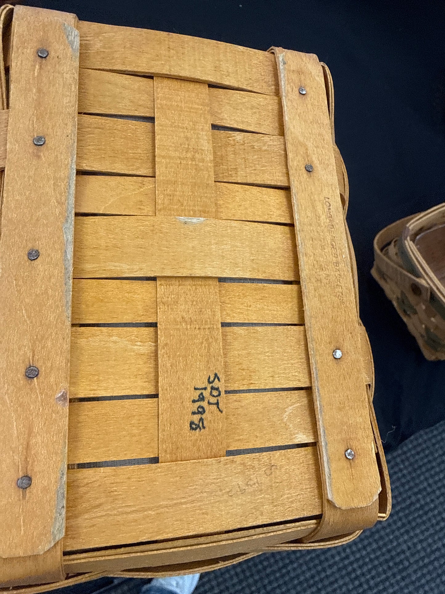 Longaberger Notepal basket with liner