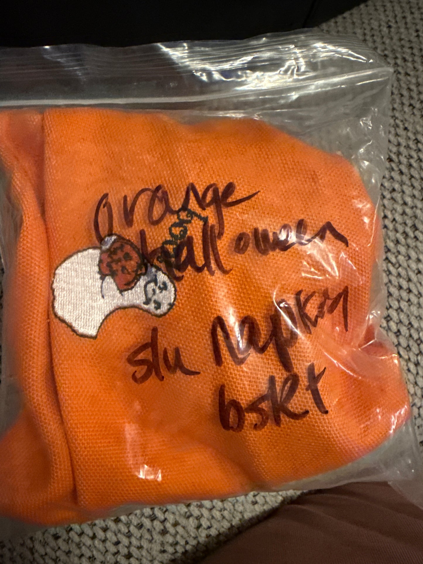 Longaberger napkin liner in orange