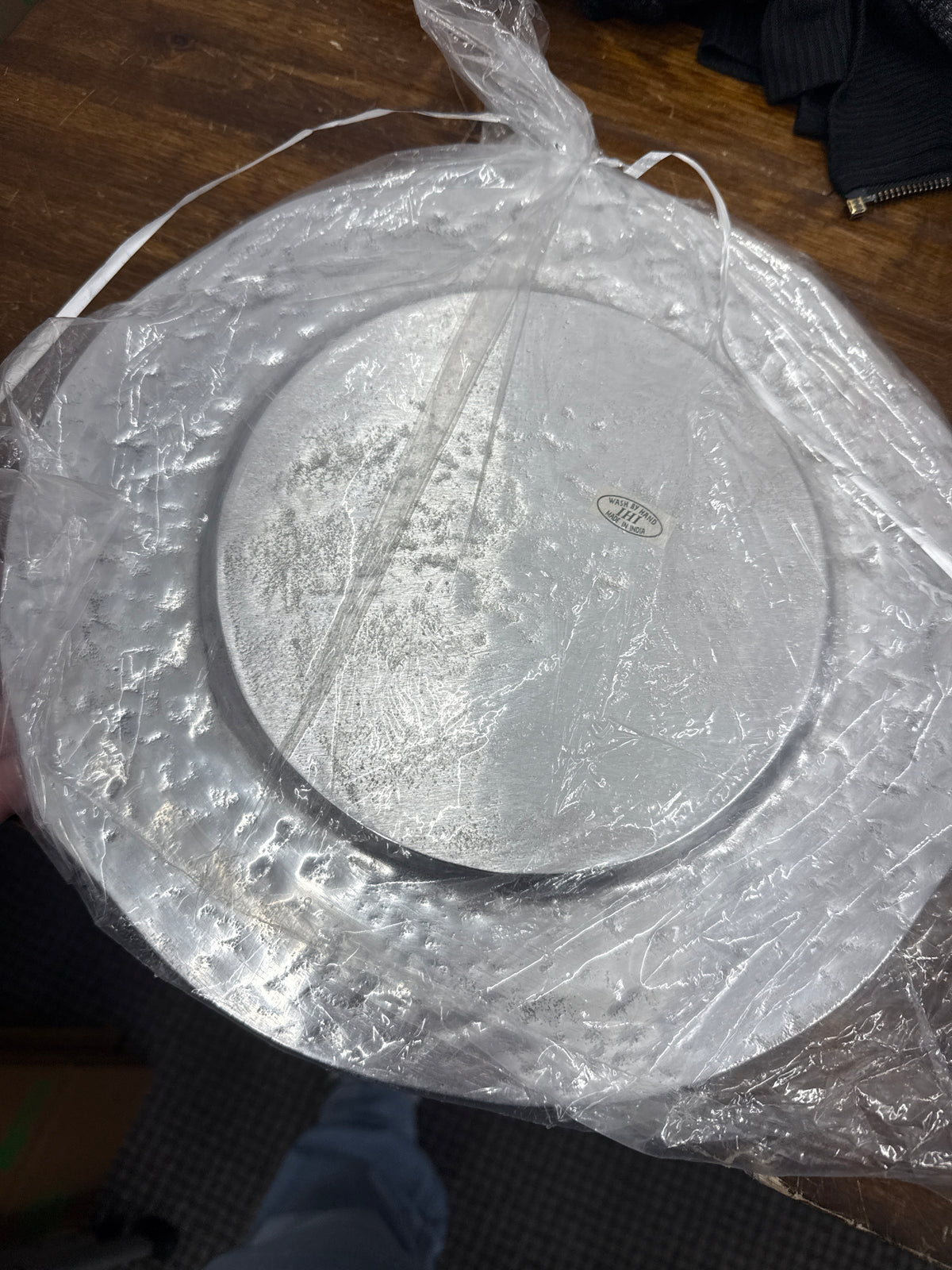 Homestead metal charger plate