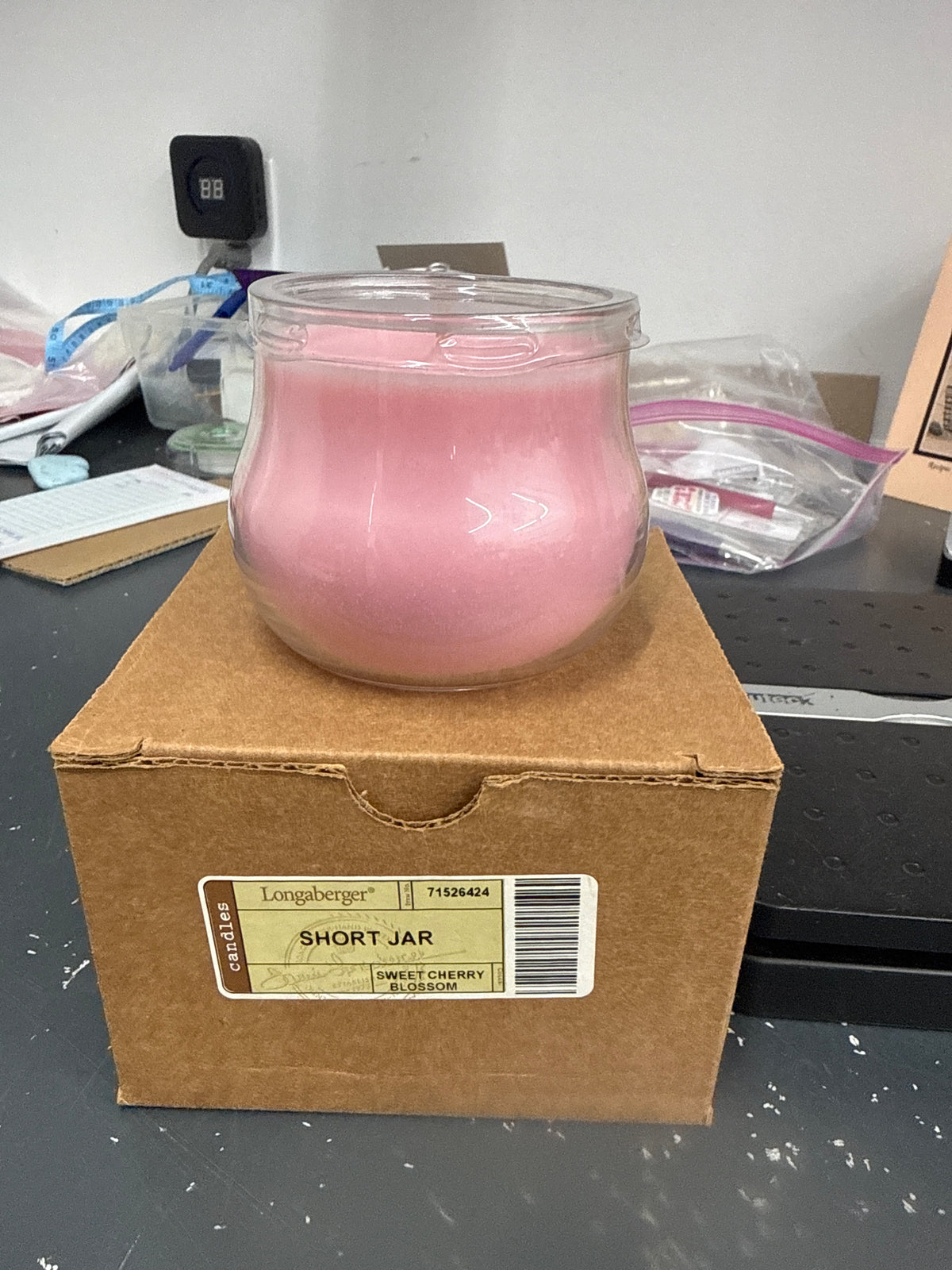 Longaberger sweet blossoms short jar candle