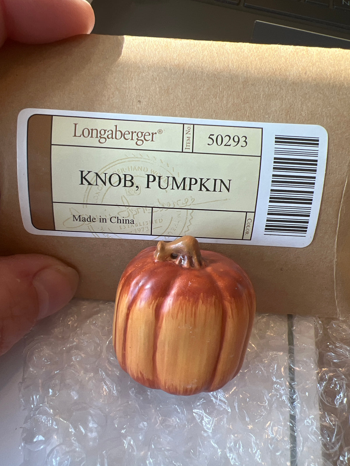 Longaberger pumpkin knob