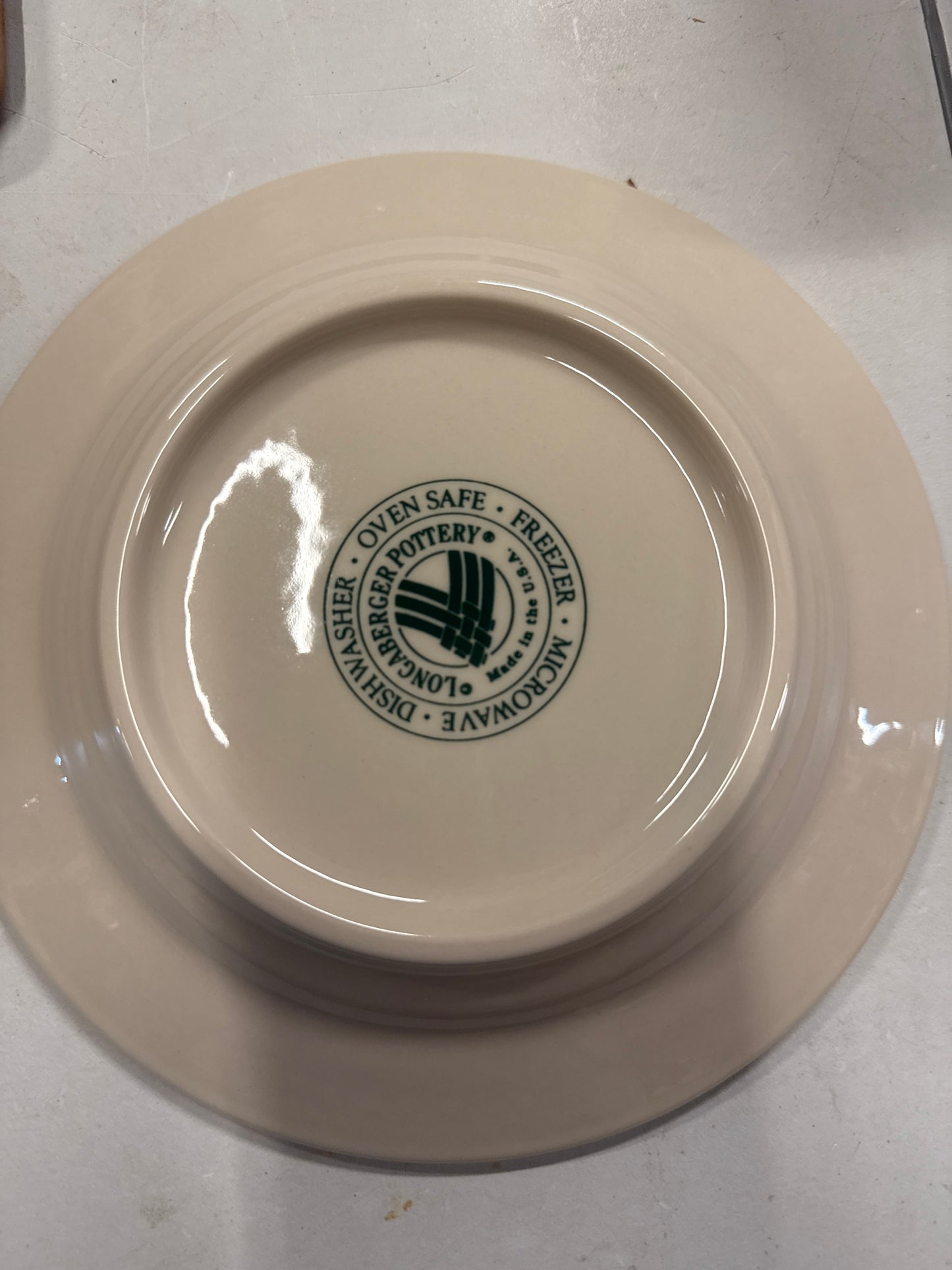 Longaberger bread and butter plate in ivory