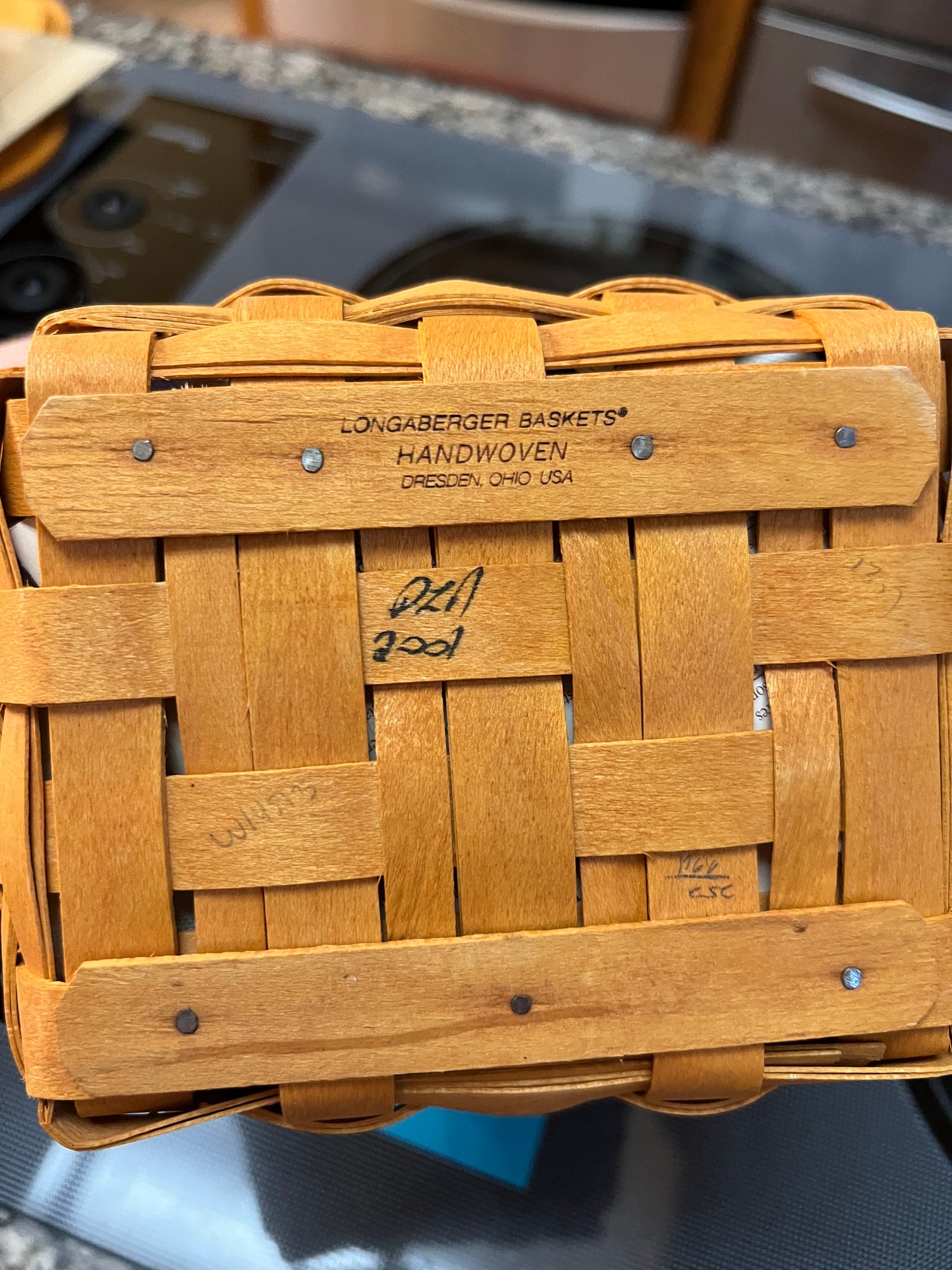 Longaberger 2001 Mother’s Day vintage blossom basket with liner & protector