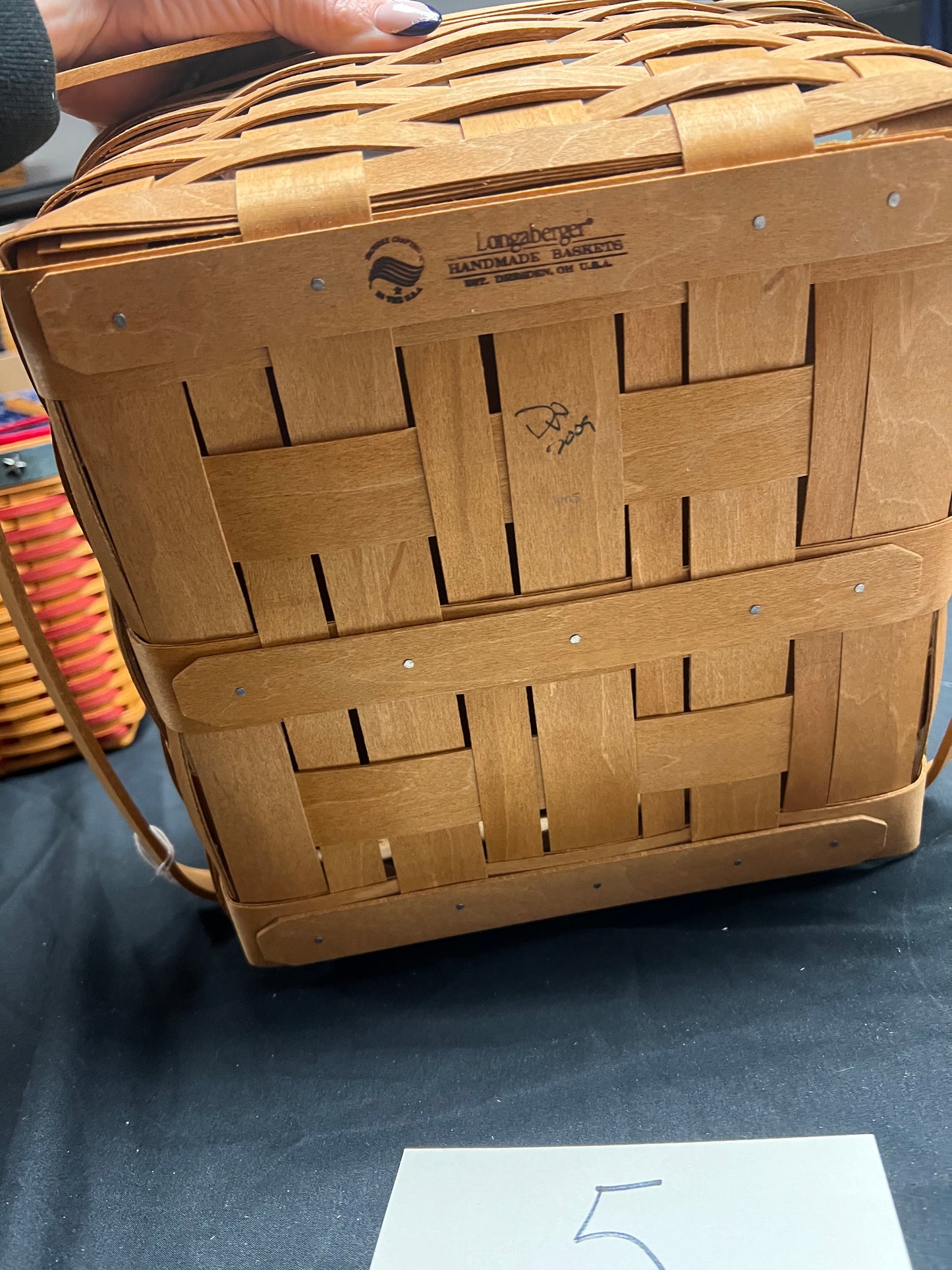 Longaberger cake basket with riser