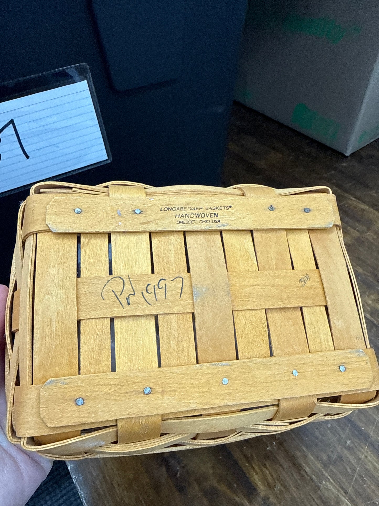 Longaberger note pal with protector