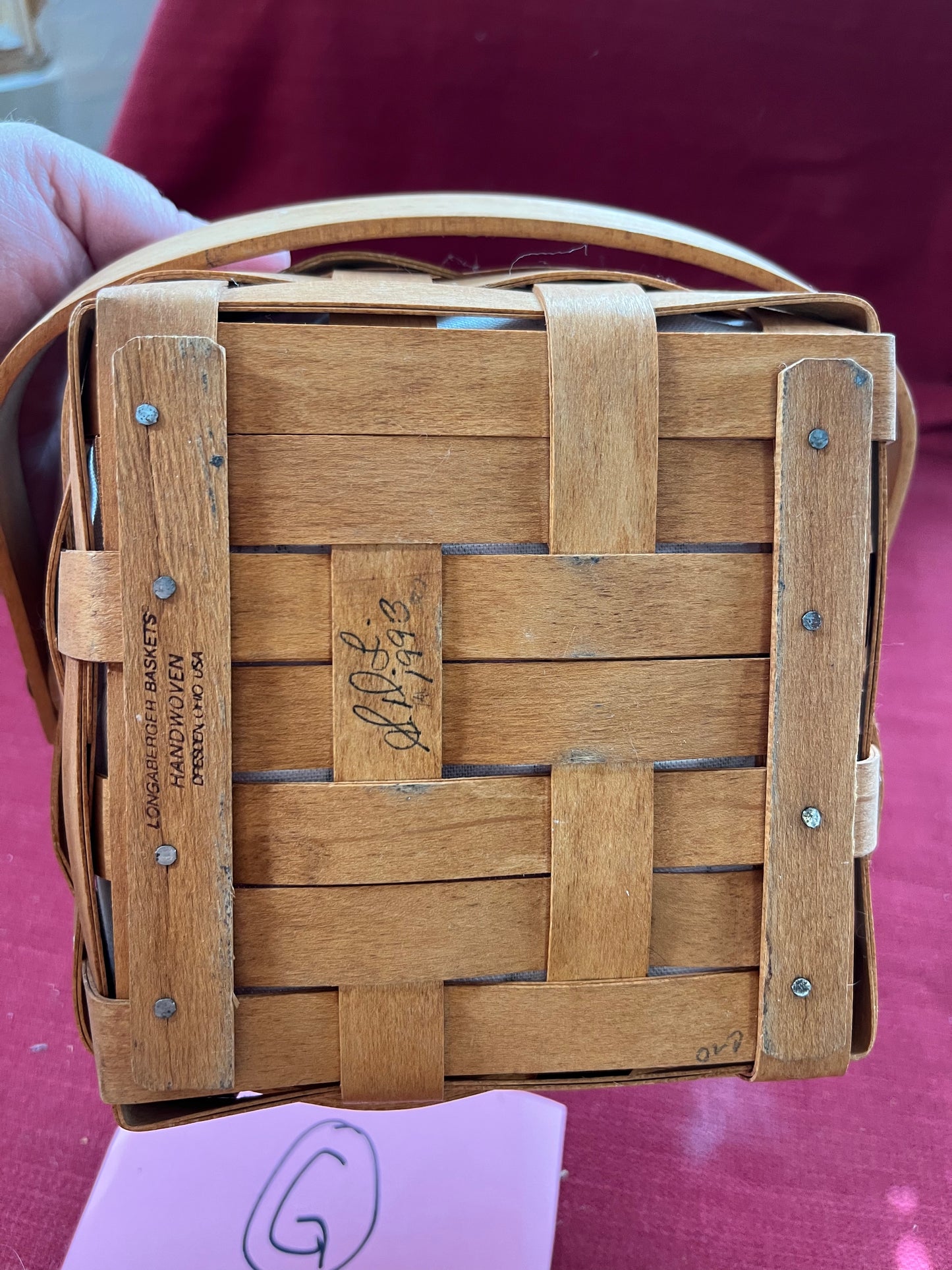 Longaberger medium berry basket with liner & protector