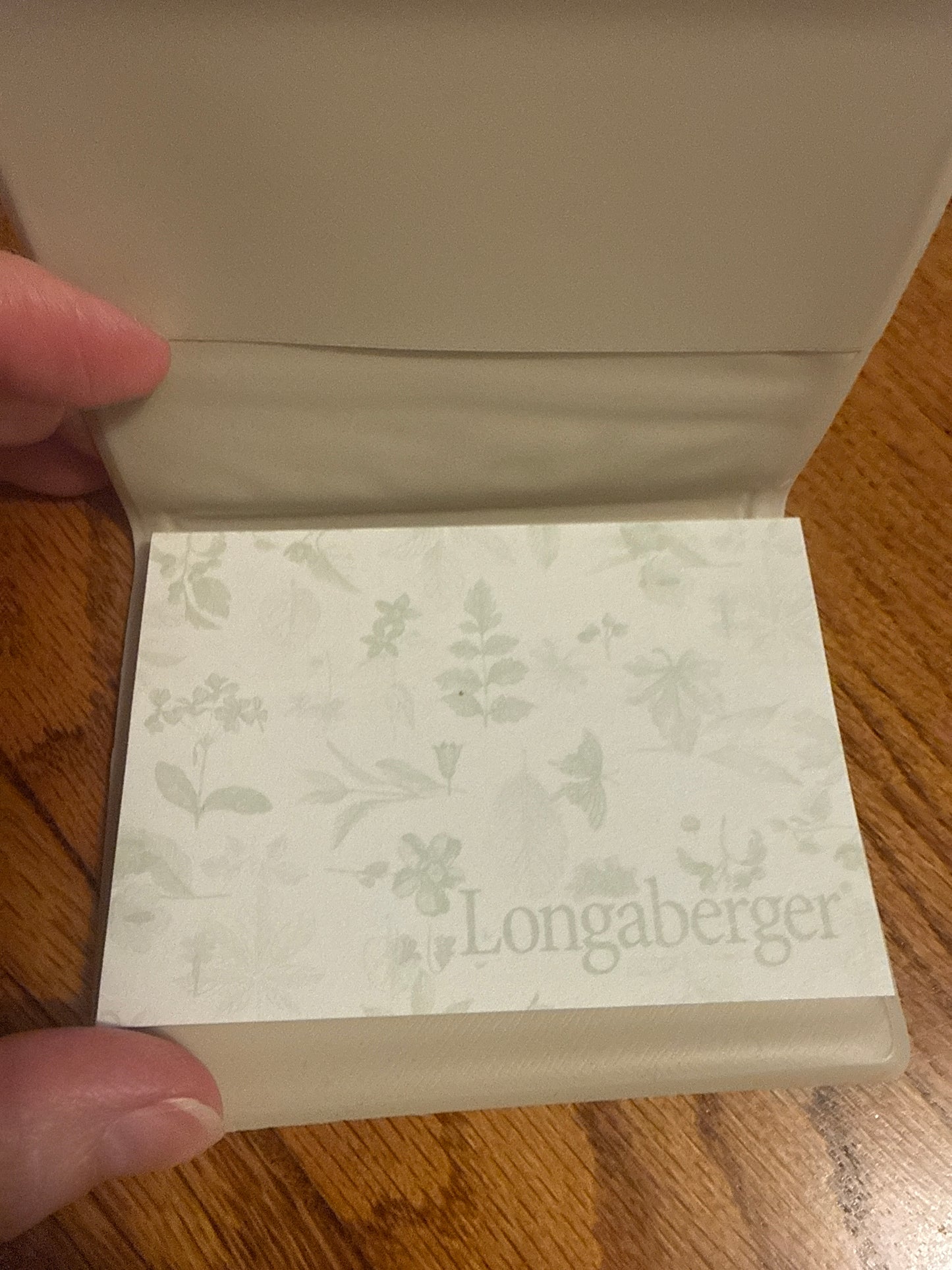 Longaberger post it note holder