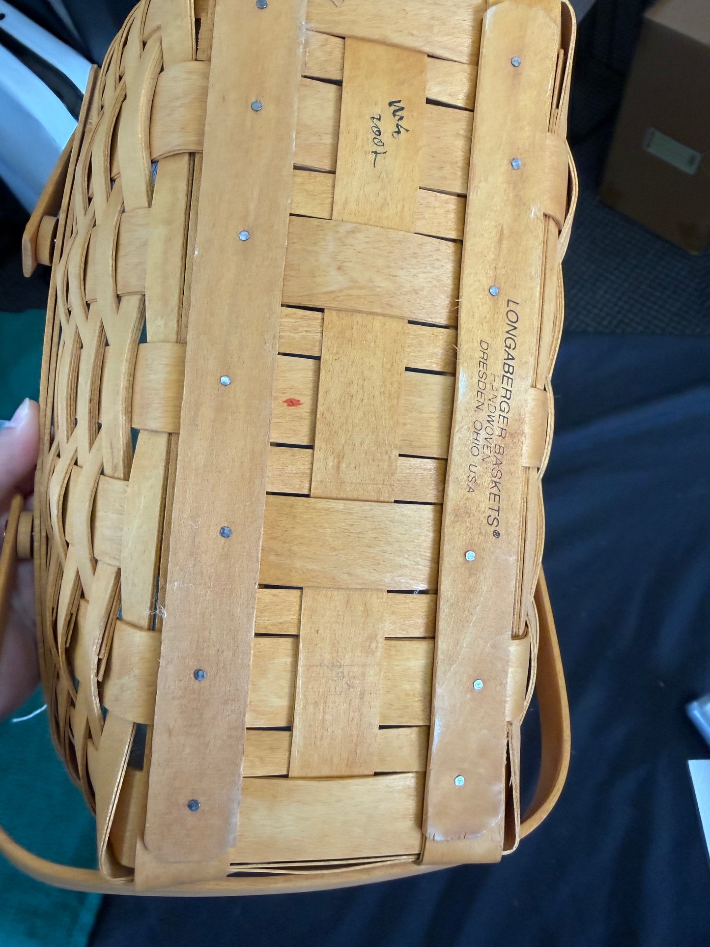 Longaberger medium chore basket with protector