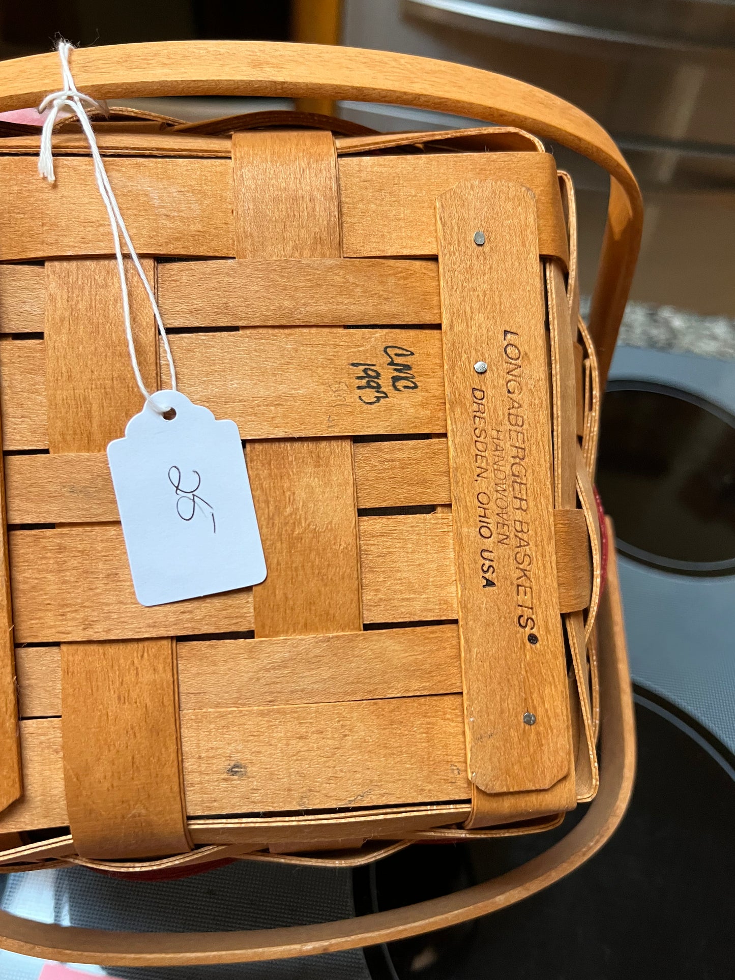 Longaberger bayberry basket with liner & protector