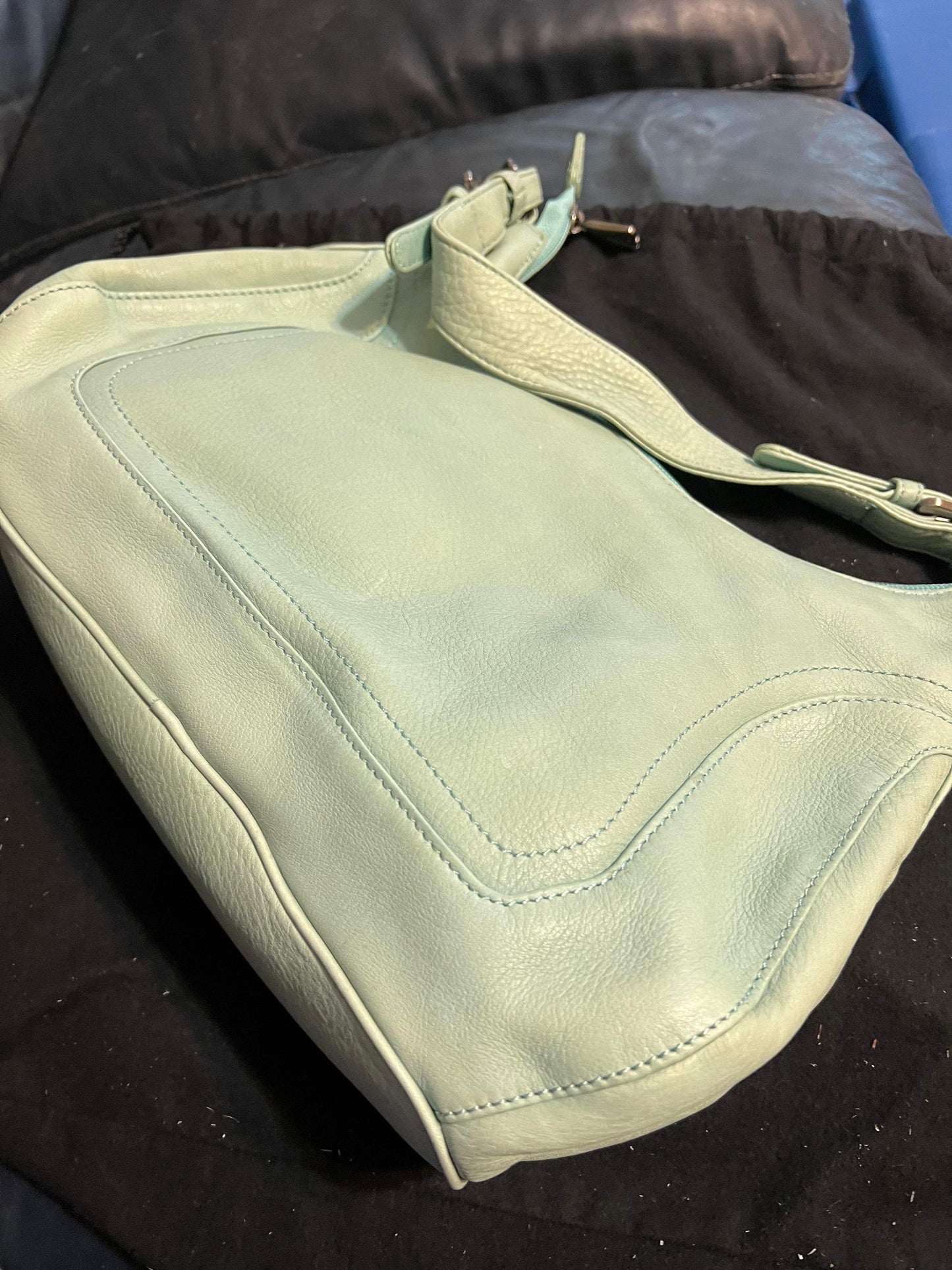 Longaberger So Rachel Robins Egg Blue Purse