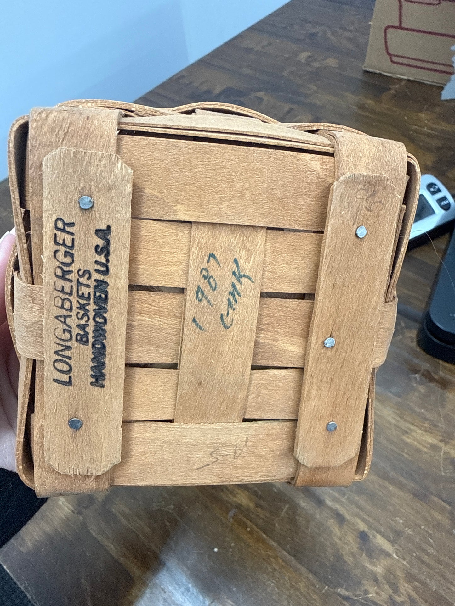 Longaberger potpourri basket with protector