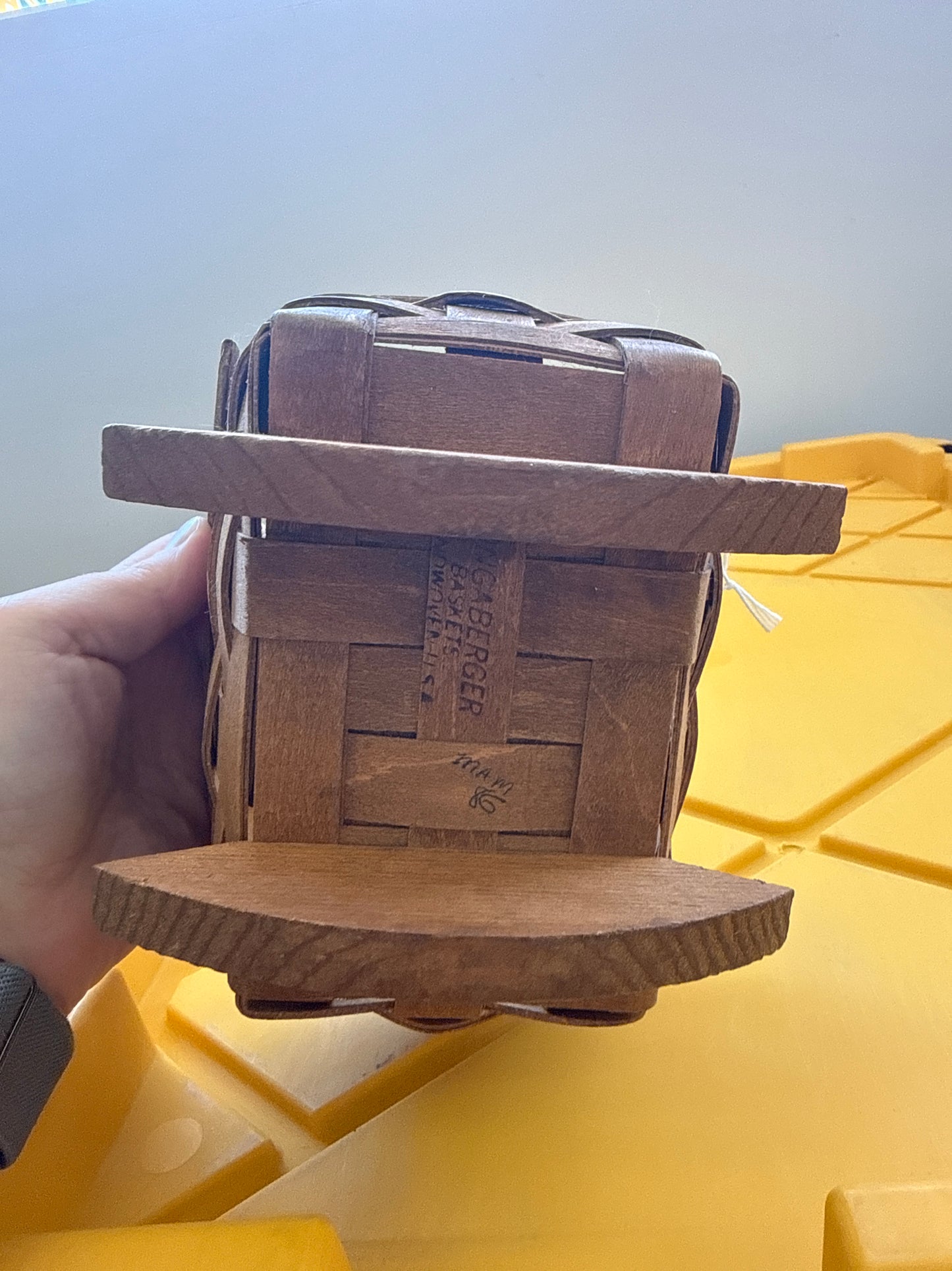 Longaberger mini cradle basket