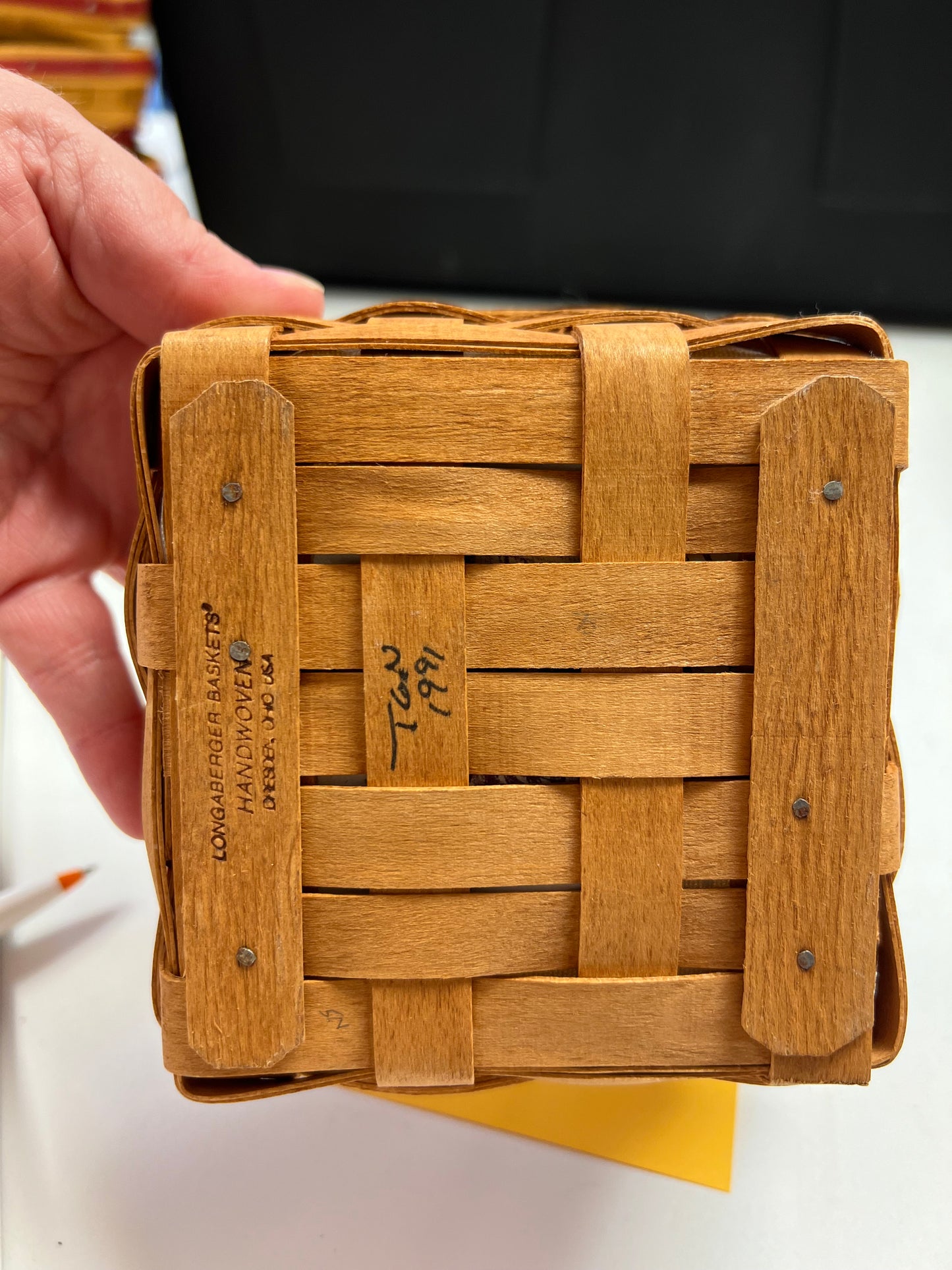 Longaberger 1991 square basket