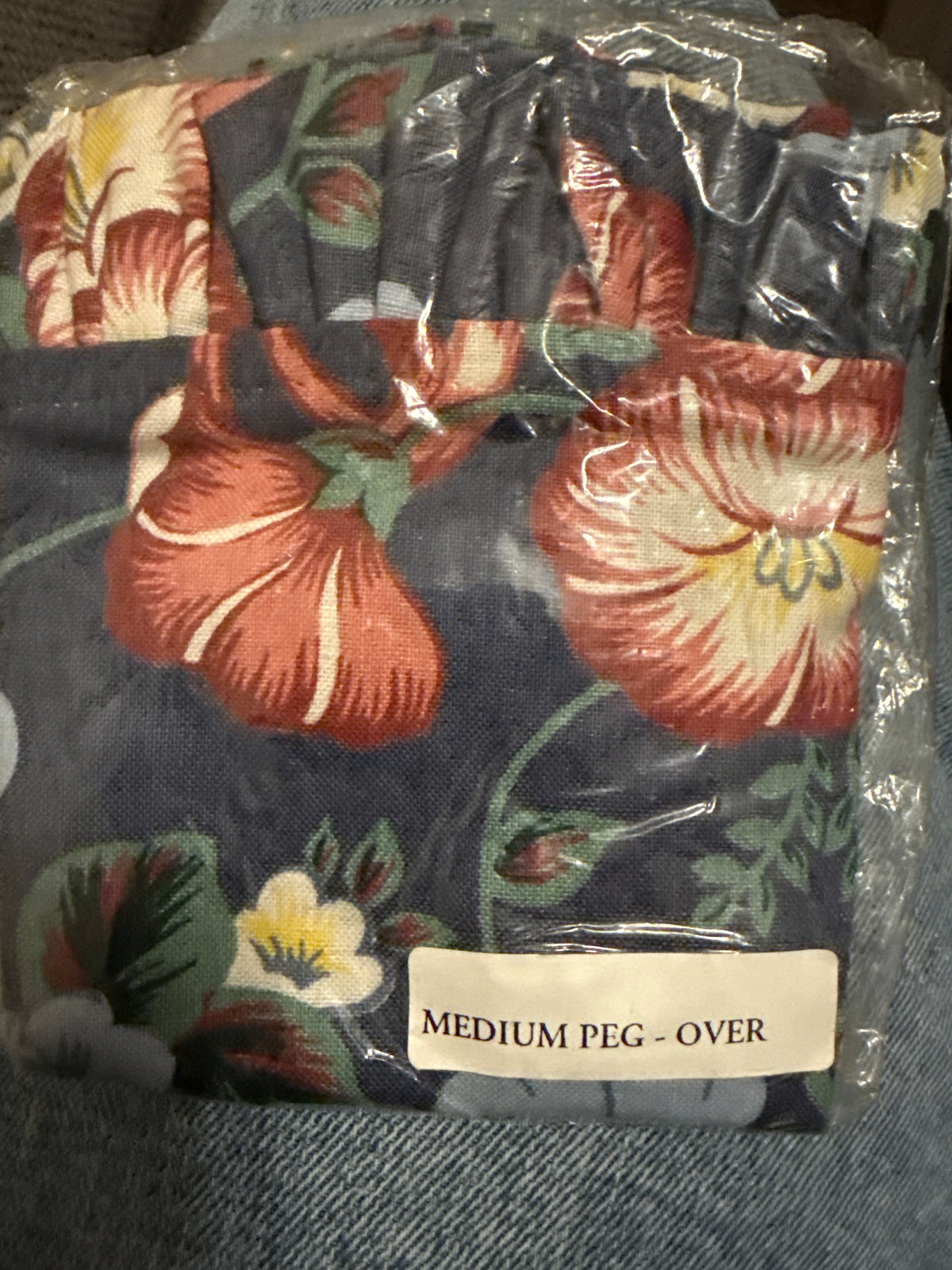 Longaberger medium peg liner in cottage garden