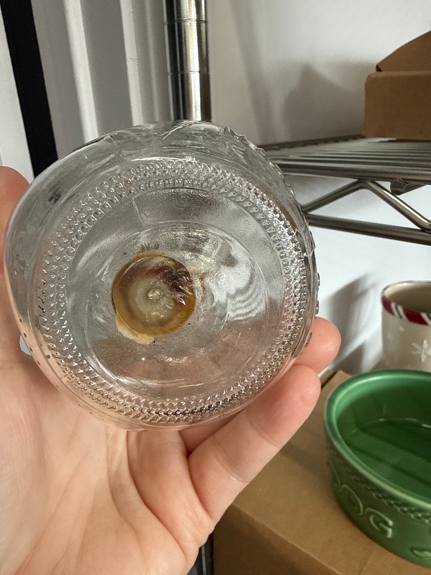 Longaberger 1/2 pint jar-had a candle in it
