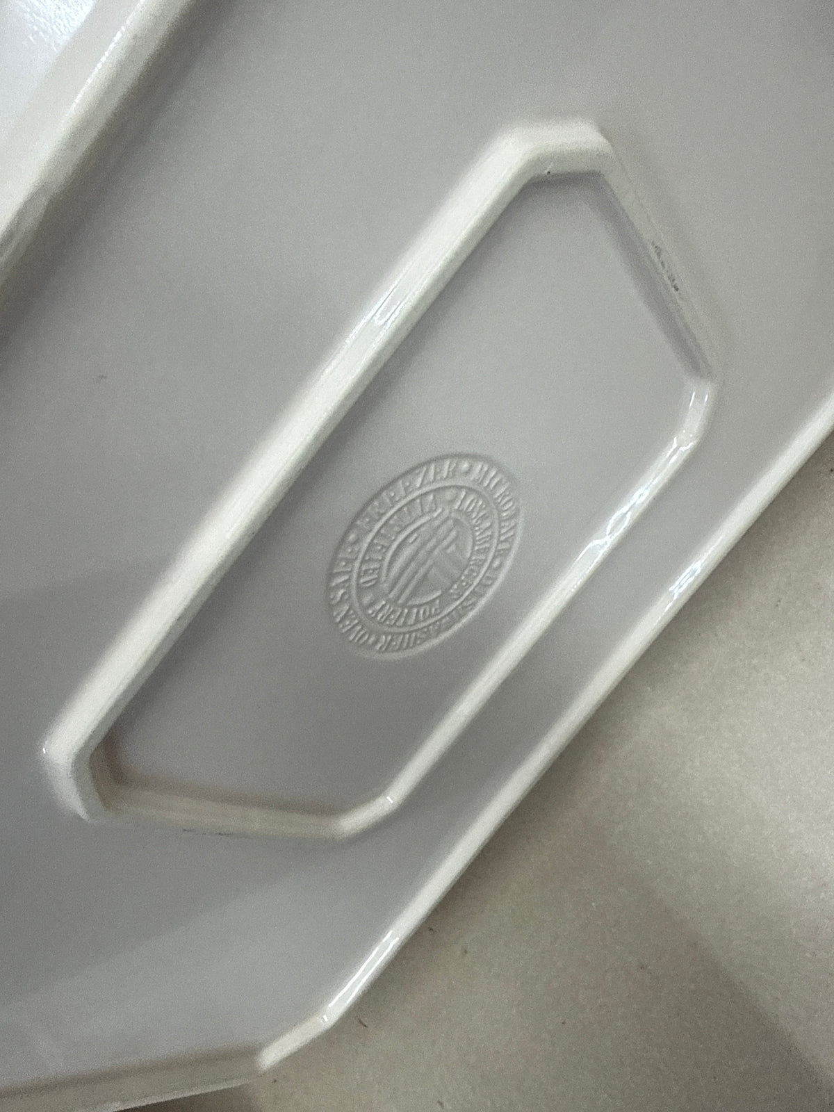 Longaberger two handled tray in ivory