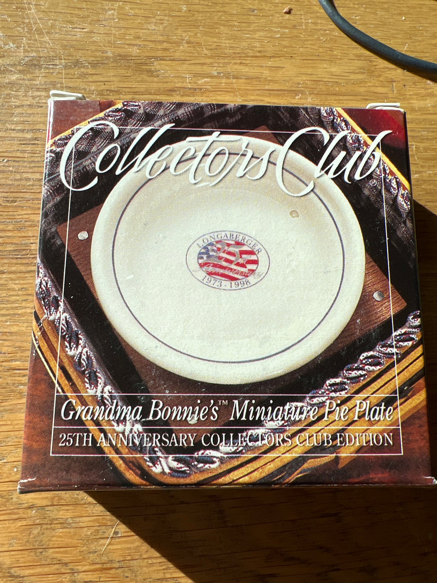 Longaberger Collectors Club Grandma Bonnie’s Miniature Pie Plate