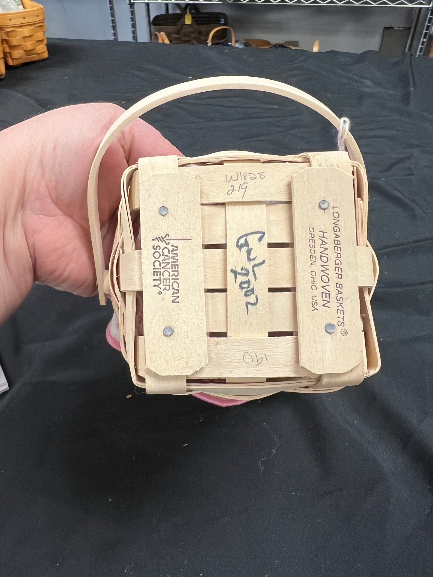 Longaberger 2002 Horizon of Hope Basket with liner & Protector