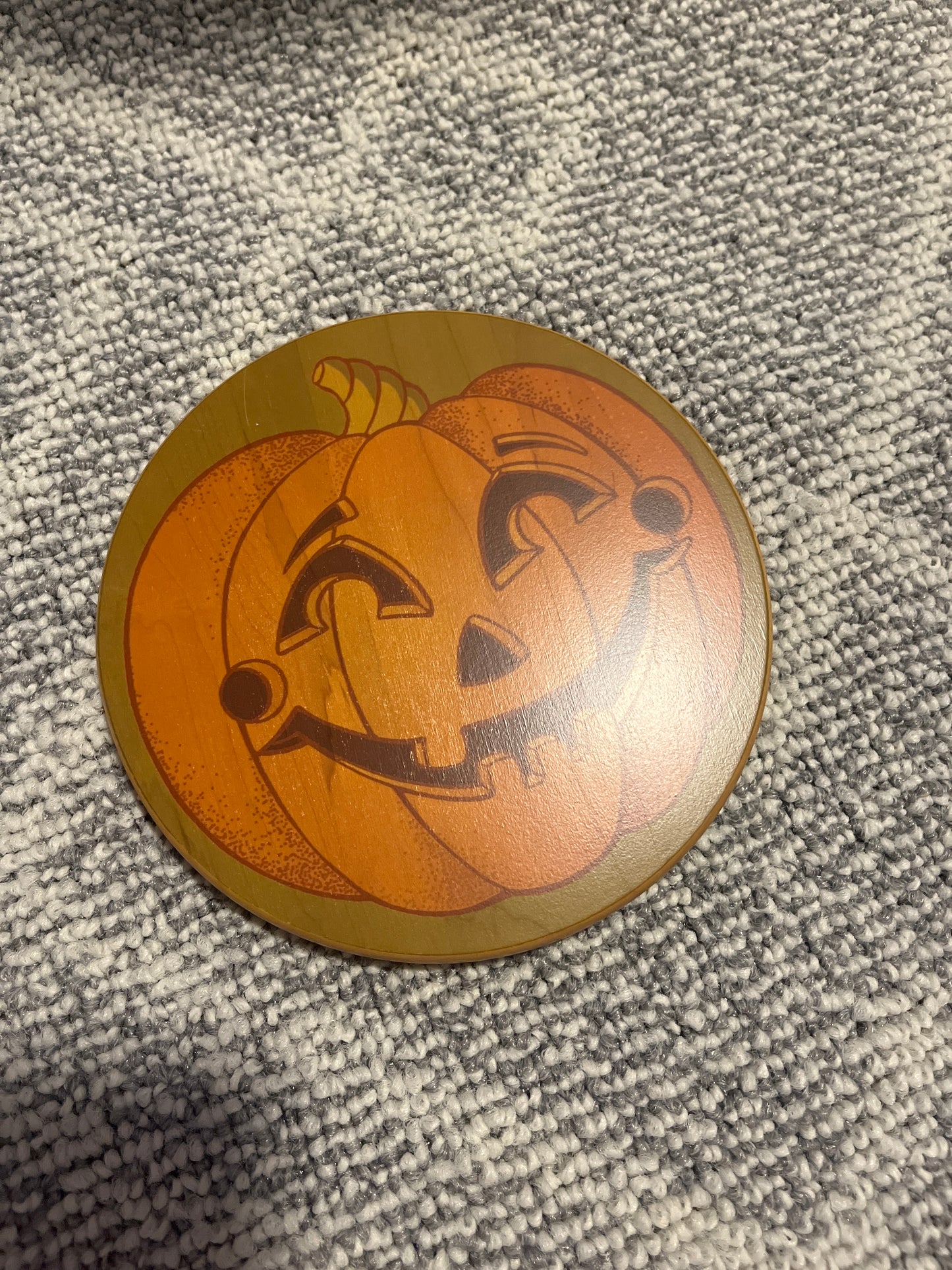 Longaberger 6.5” round lid pumpkin design