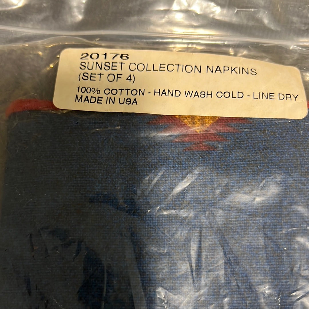 Longaberger set of 4 napkins in sunset collection