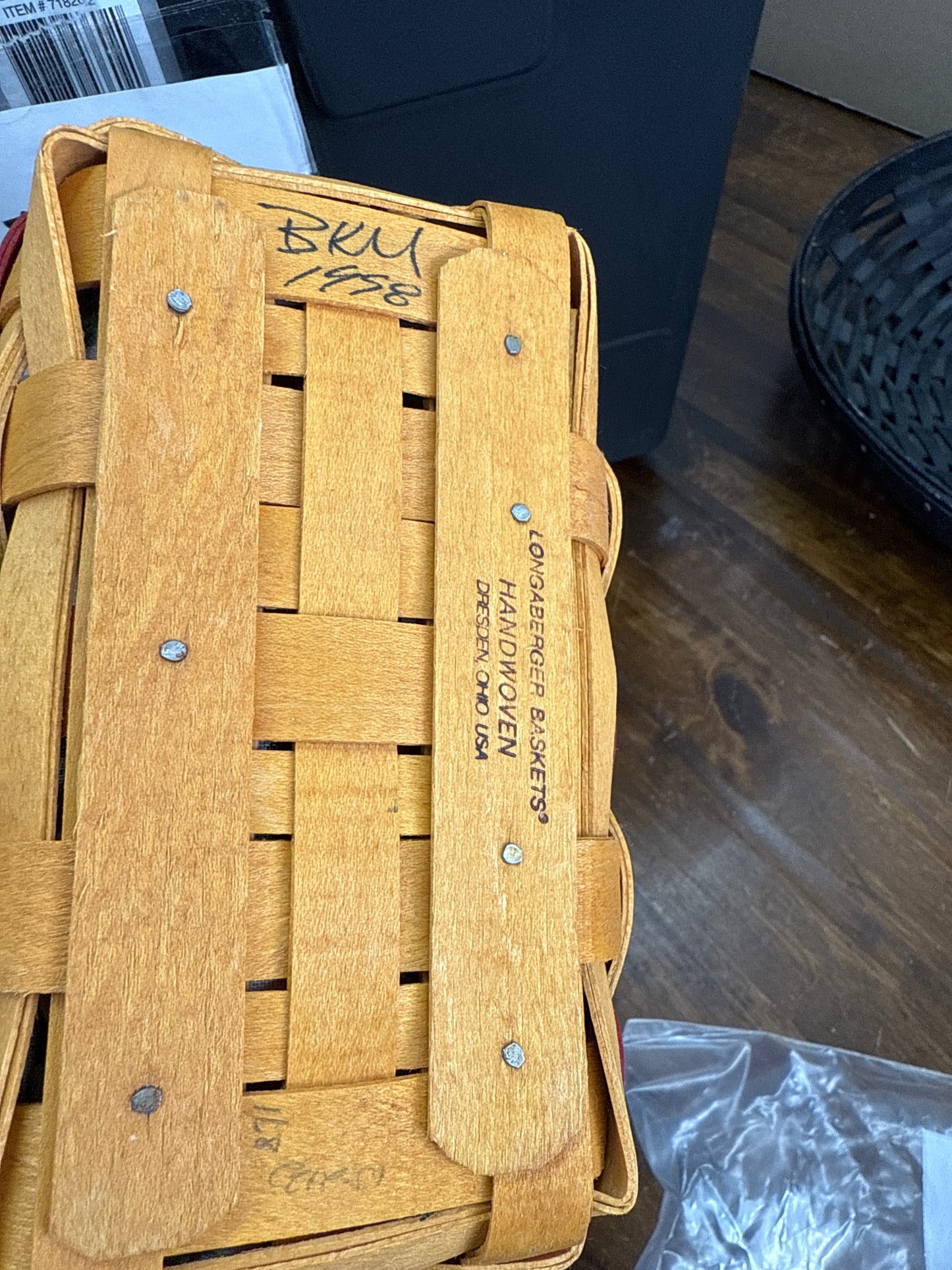 Longaberger small sleigh with liner and protector