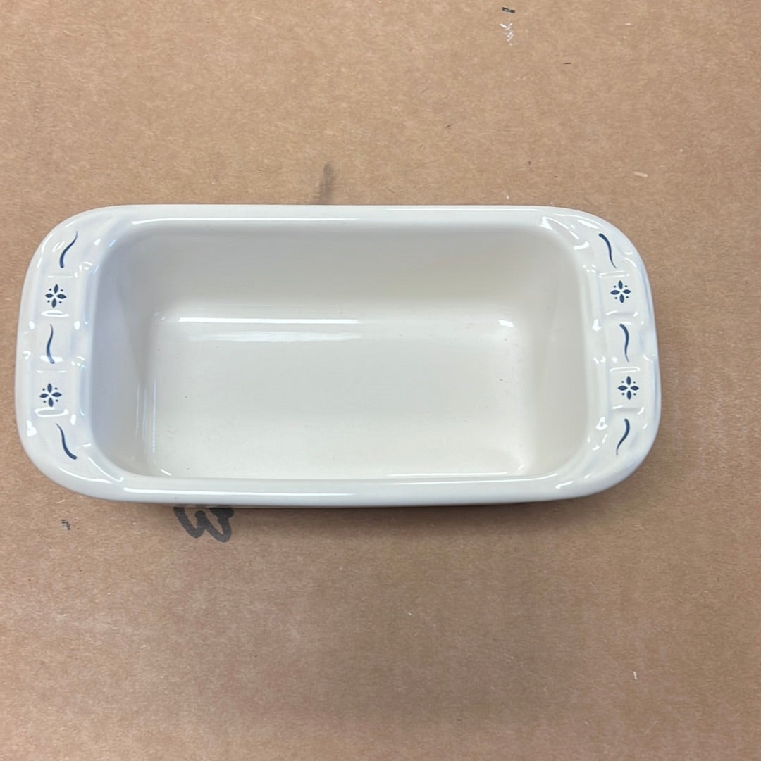 Longaberger small loaf pan in classic blue