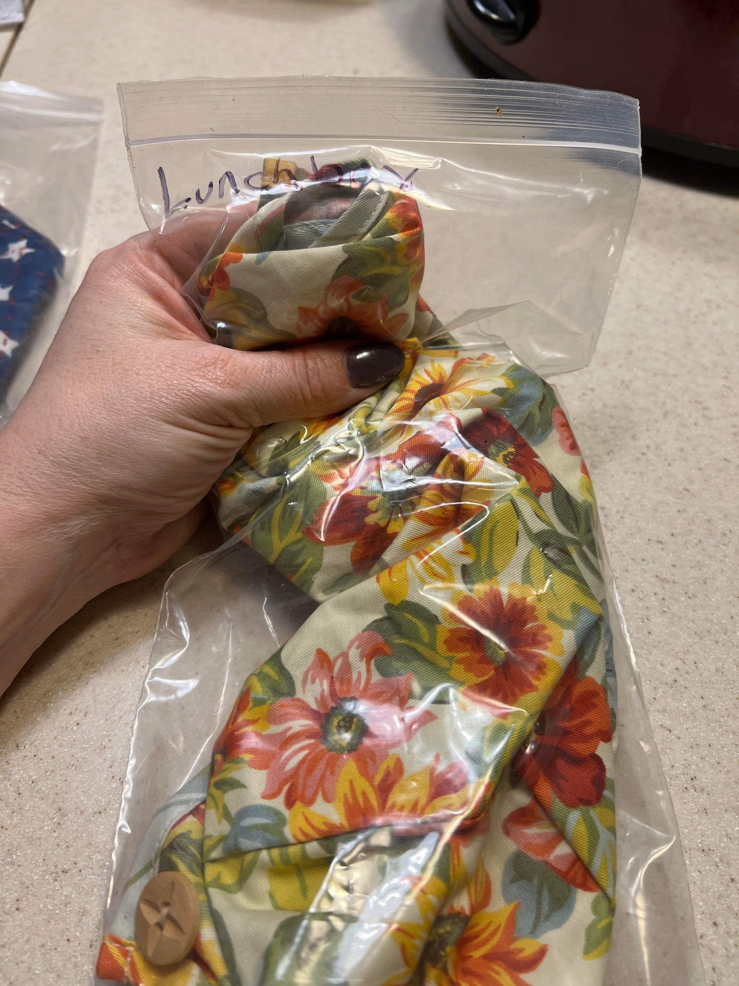 Longaberger Lunch Box Liner in Sunflower