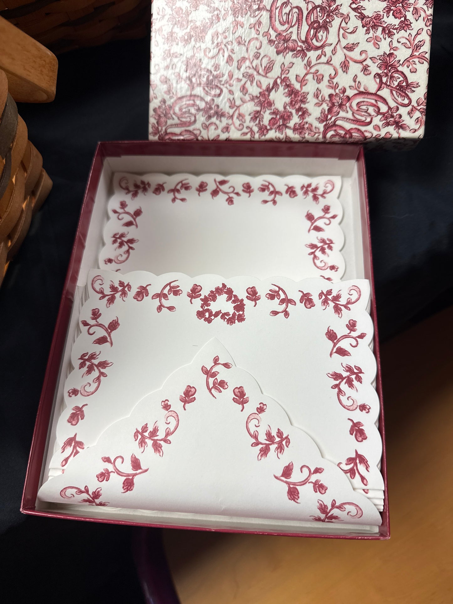 Longaberger love stationary and envelopes