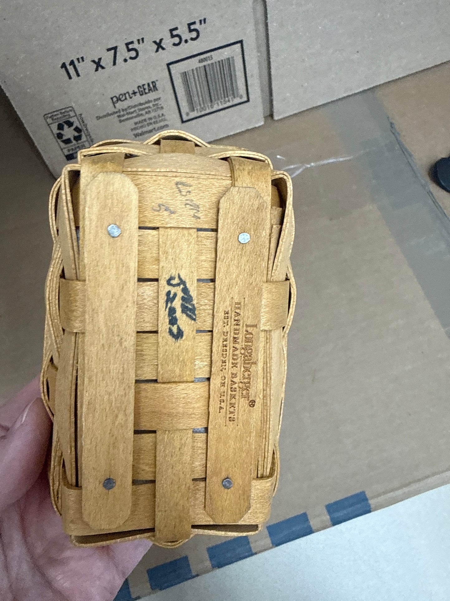 Longaberger cilantro basket with liner and protector