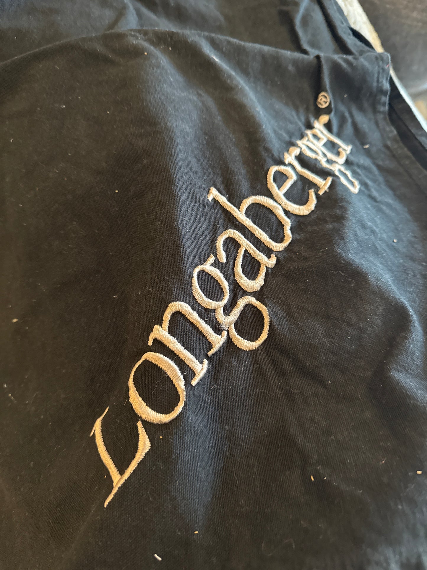 Longaberger 56x50 tablecloth in black